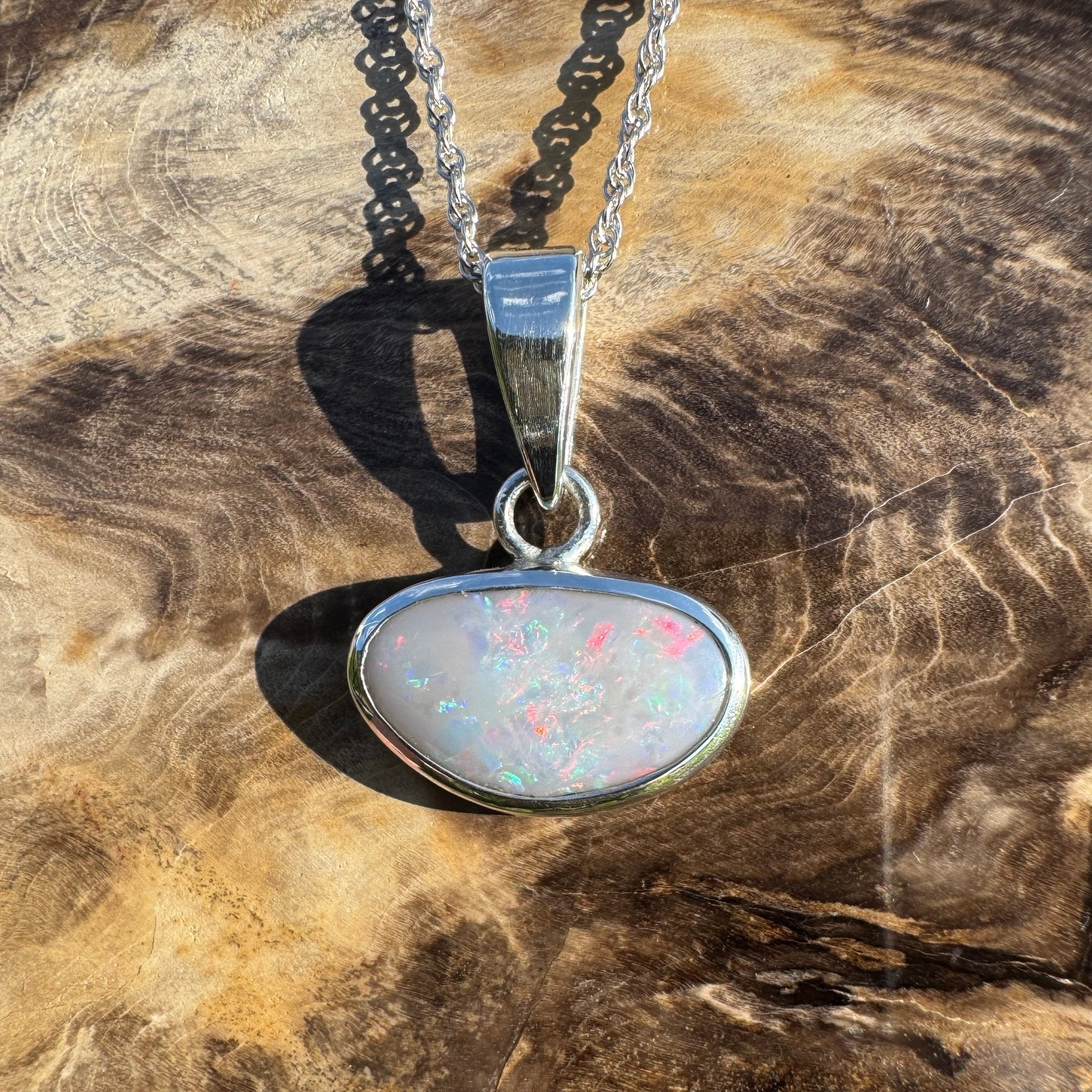 Reef Radiance ~ 3.8ct Lightning Ridge Opal 925 Silver Pendant