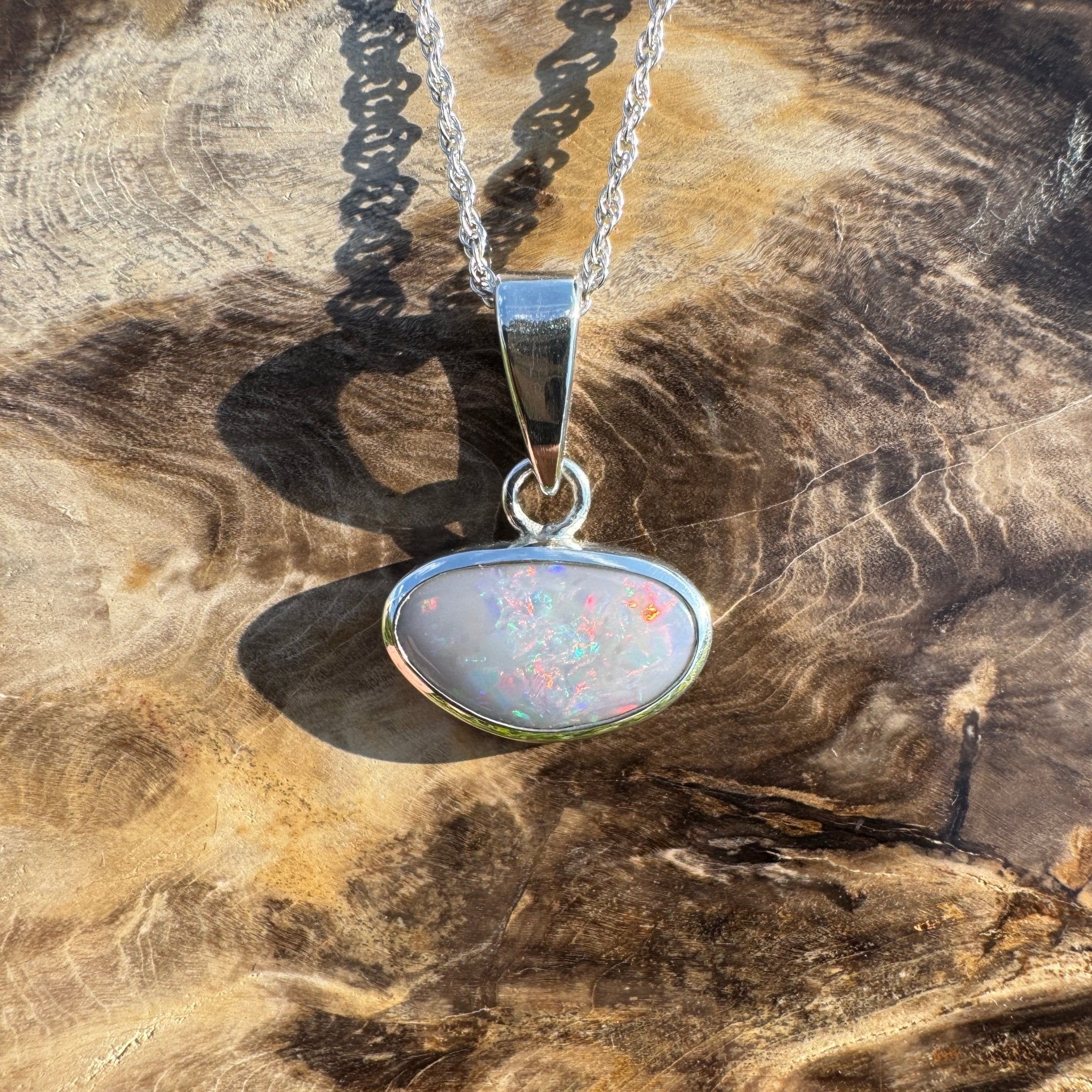 Reef Radiance ~ 3.8ct Lightning Ridge Opal 925 Silver Pendant