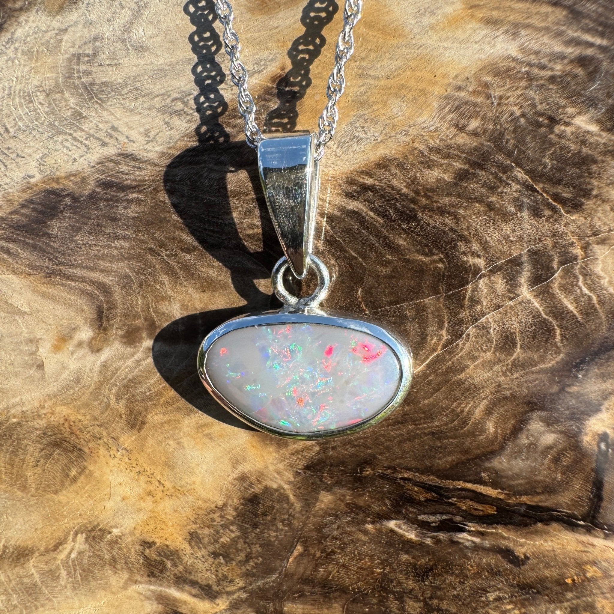 Reef Radiance ~ 3.8ct Lightning Ridge Opal 925 Silver Pendant