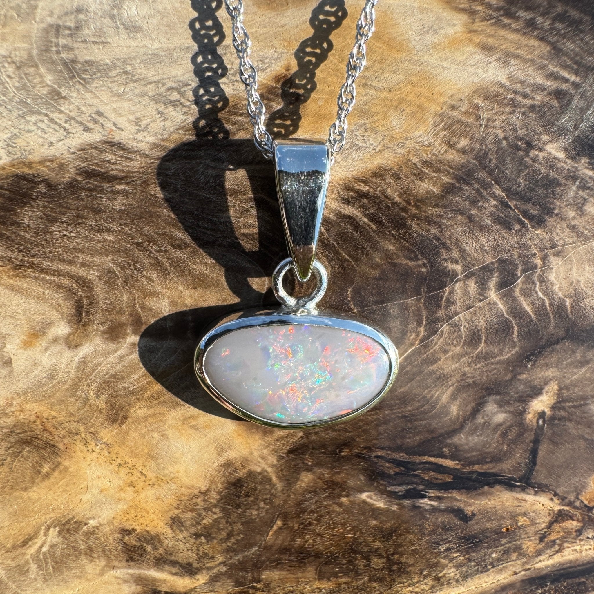 Reef Radiance ~ 3.8ct Lightning Ridge Opal 925 Silver Pendant