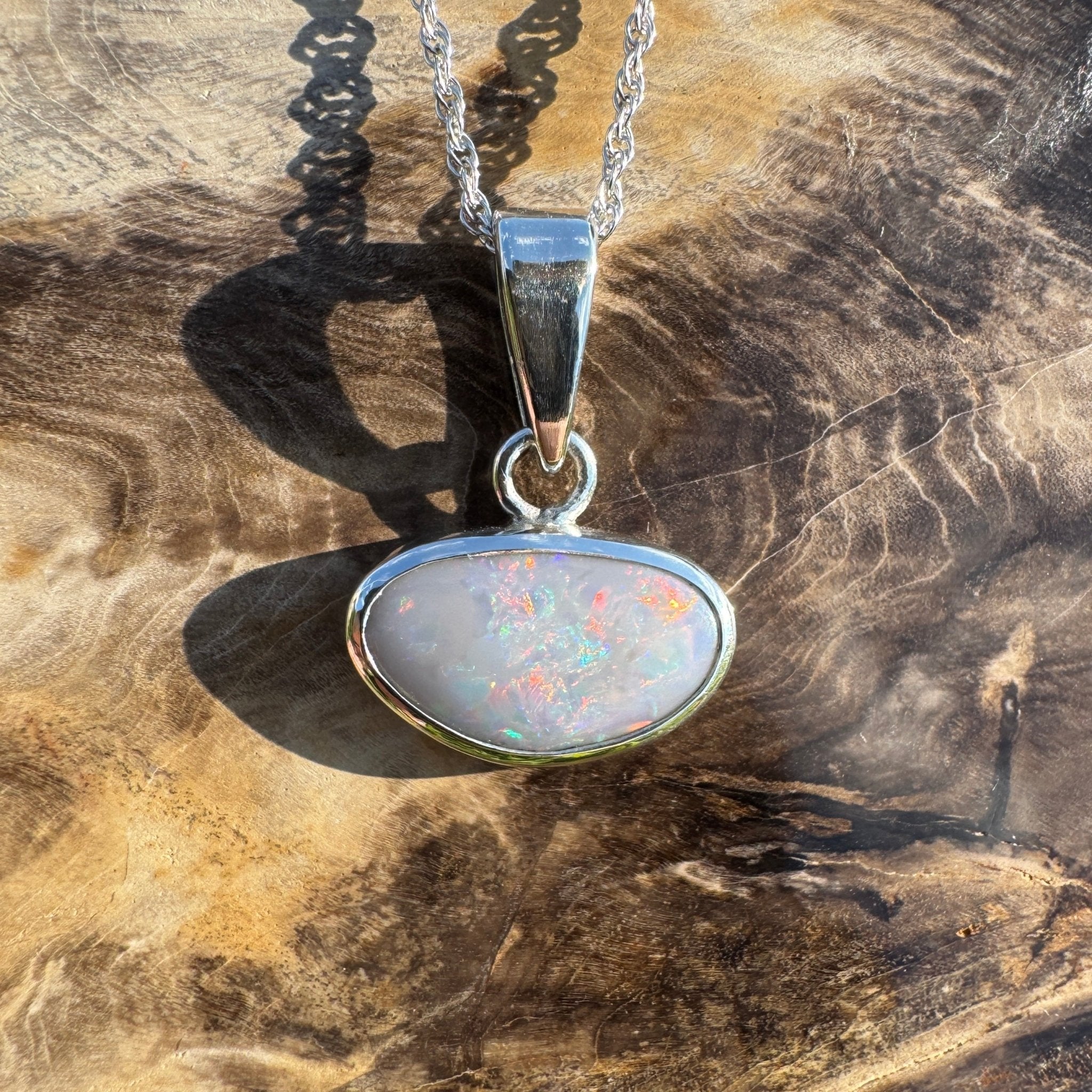 Reef Radiance ~ 3.8ct Lightning Ridge Opal 925 Silver Pendant