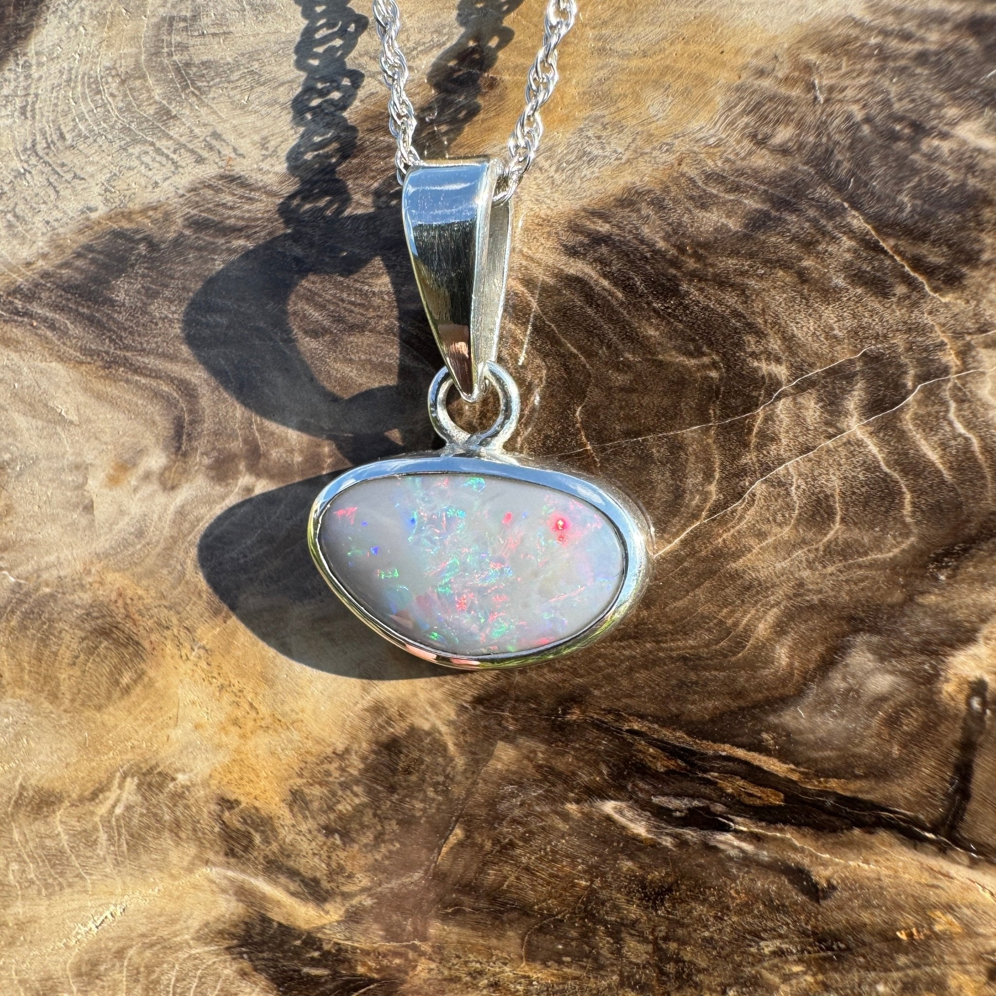 Reef Radiance ~ 3.8ct Lightning Ridge Opal 925 Silver Pendant