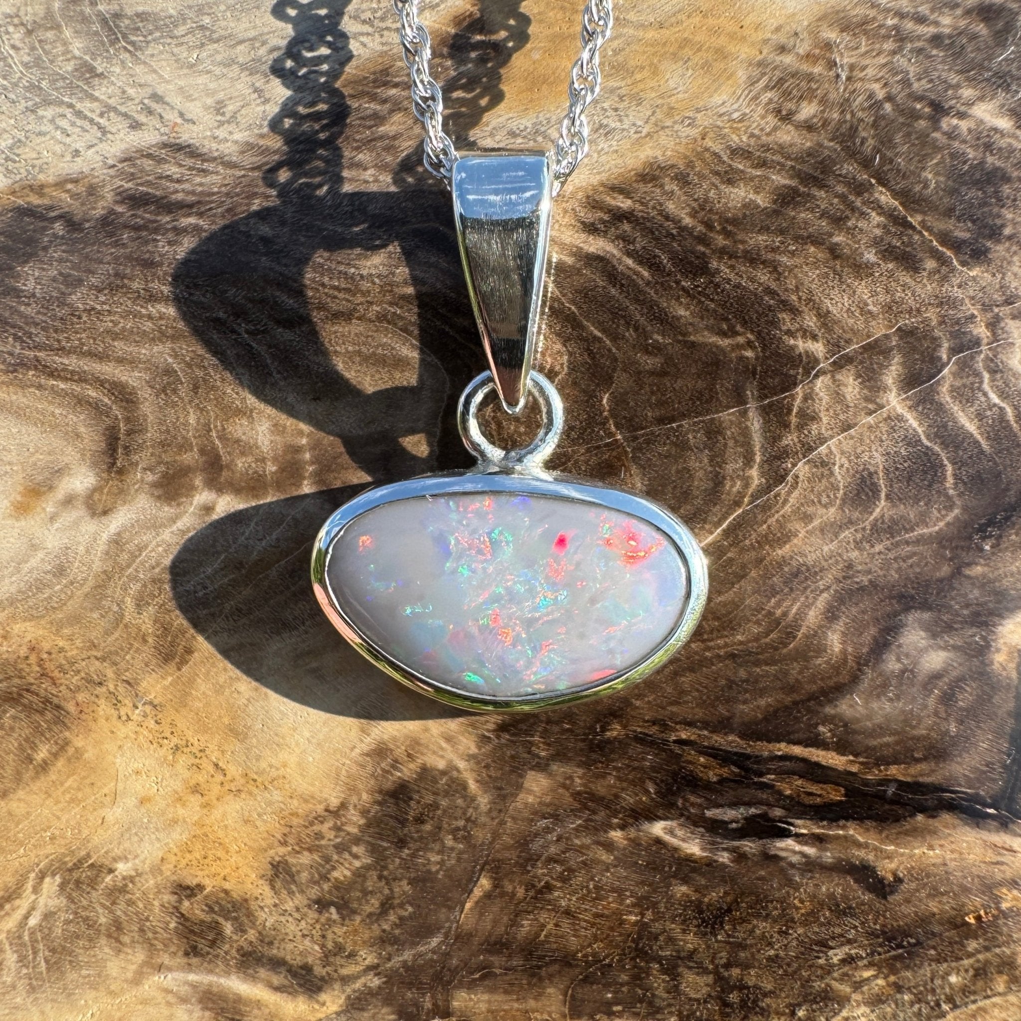 Reef Radiance ~ 3.8ct Lightning Ridge Opal 925 Silver Pendant