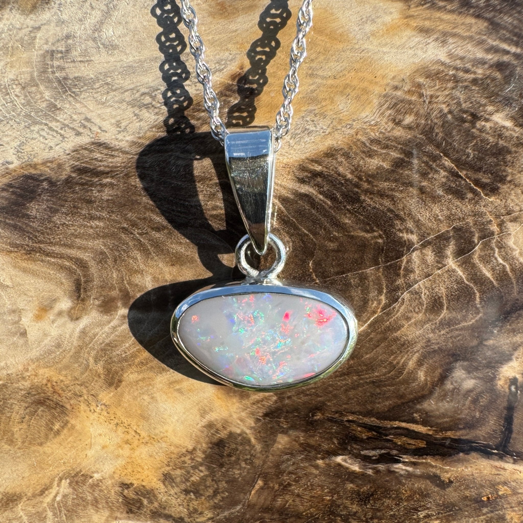 Reef Radiance ~ 3.8ct Lightning Ridge Opal 925 Silver Pendant