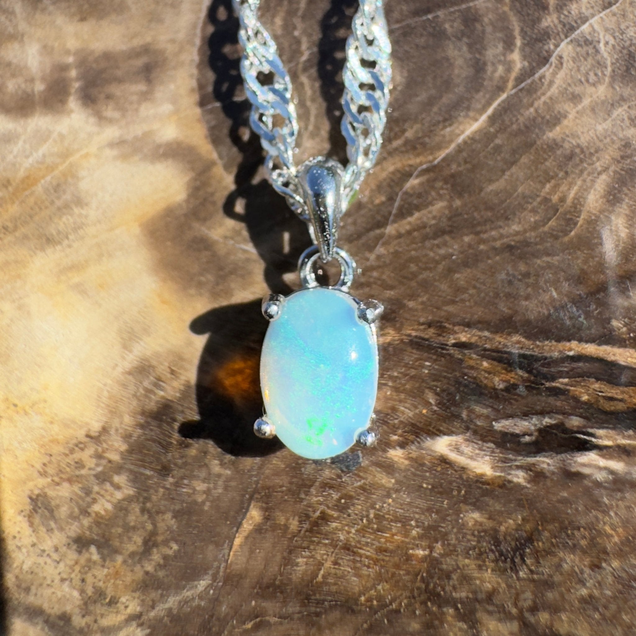 Sapphire Coast Dream – 0.5ct Lightning Ridge Opal Pendant