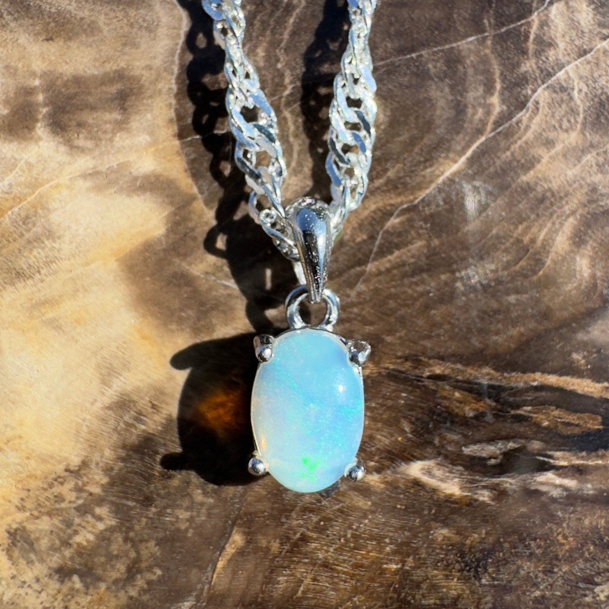 Sapphire Coast Dream – 0.5ct Lightning Ridge Opal Pendant