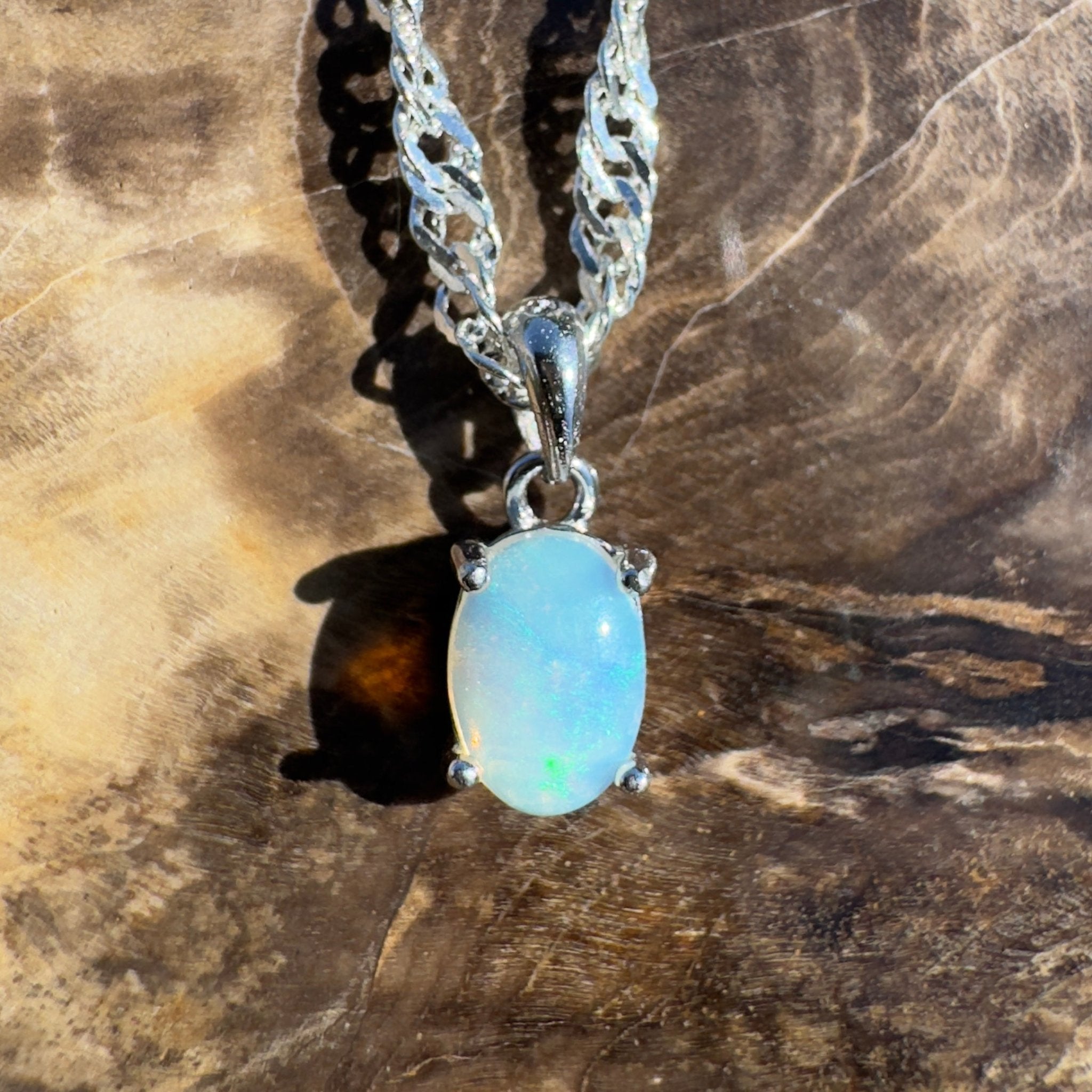 Sapphire Coast Dream – 0.5ct Lightning Ridge Opal Pendant