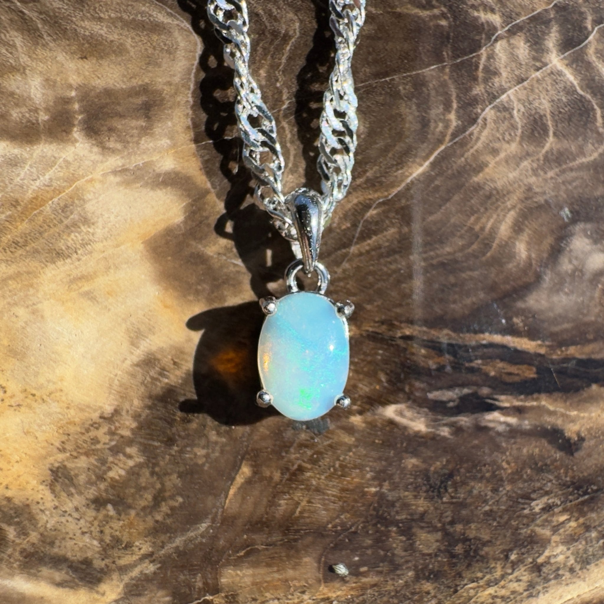 Sapphire Coast Dream – 0.5ct Lightning Ridge Opal Pendant