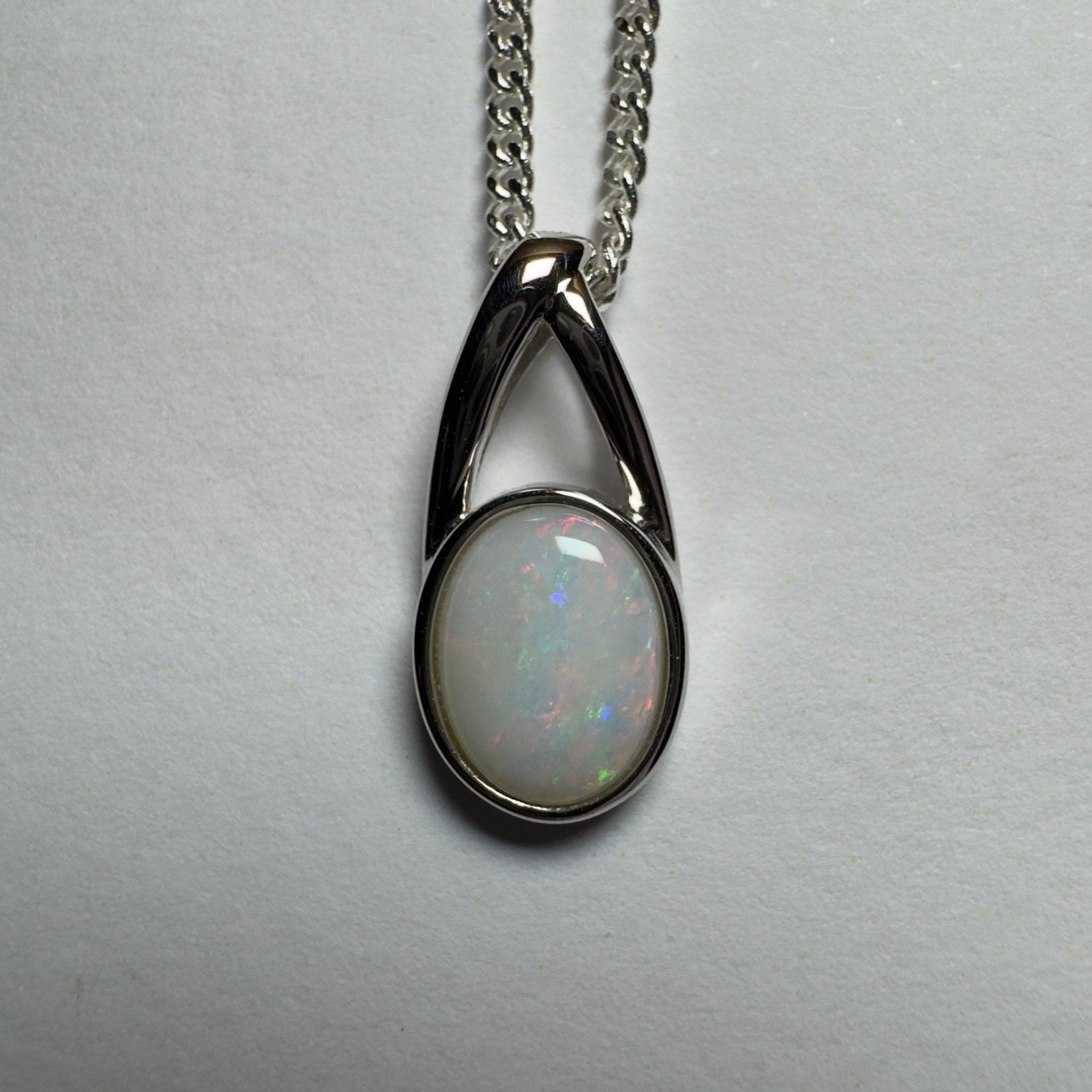 Simpson Desert Star ~ 1.2ct Coober Pedy Opal 925 Silver Pendant