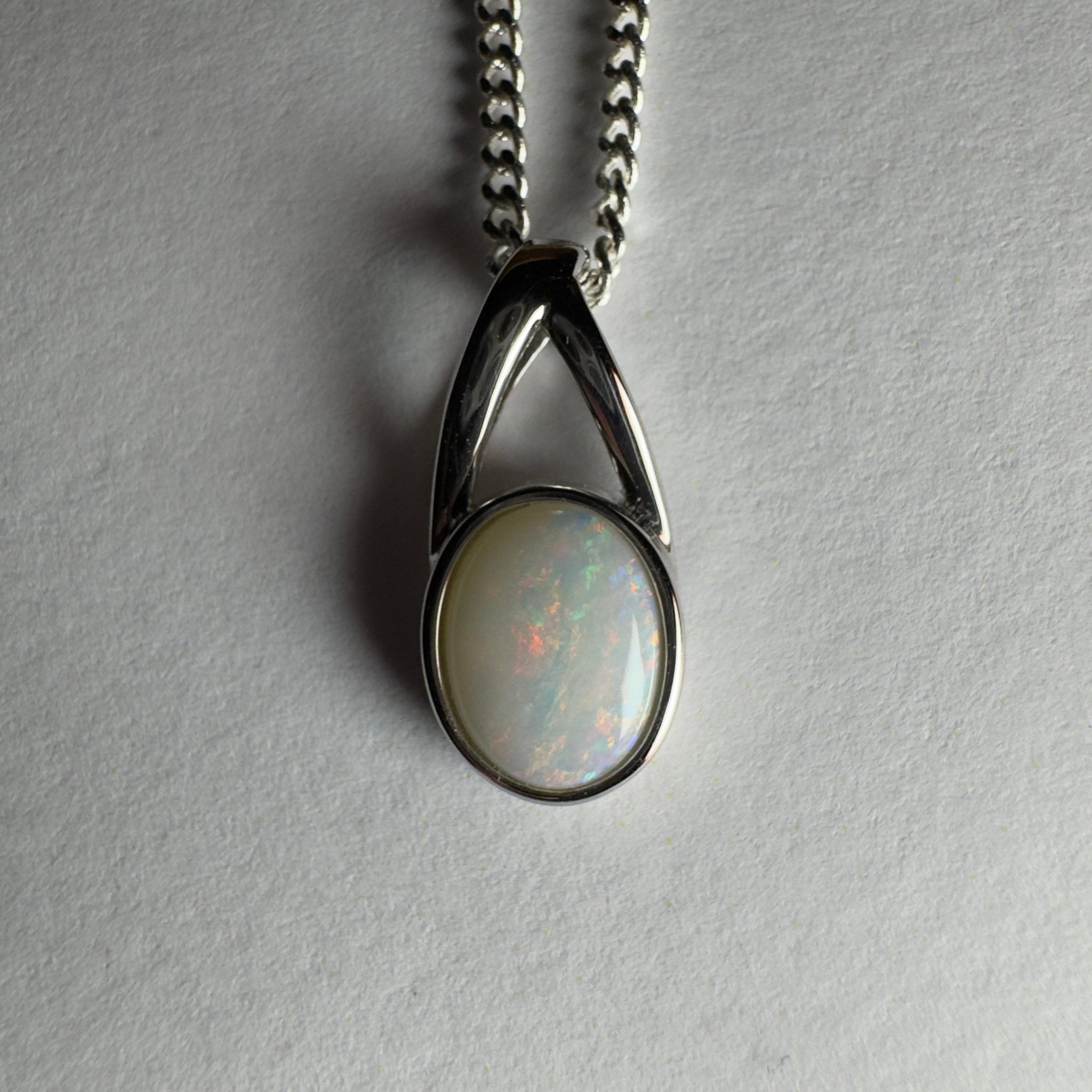 Simpson Desert Star ~ 1.2ct Coober Pedy Opal 925 Silver Pendant