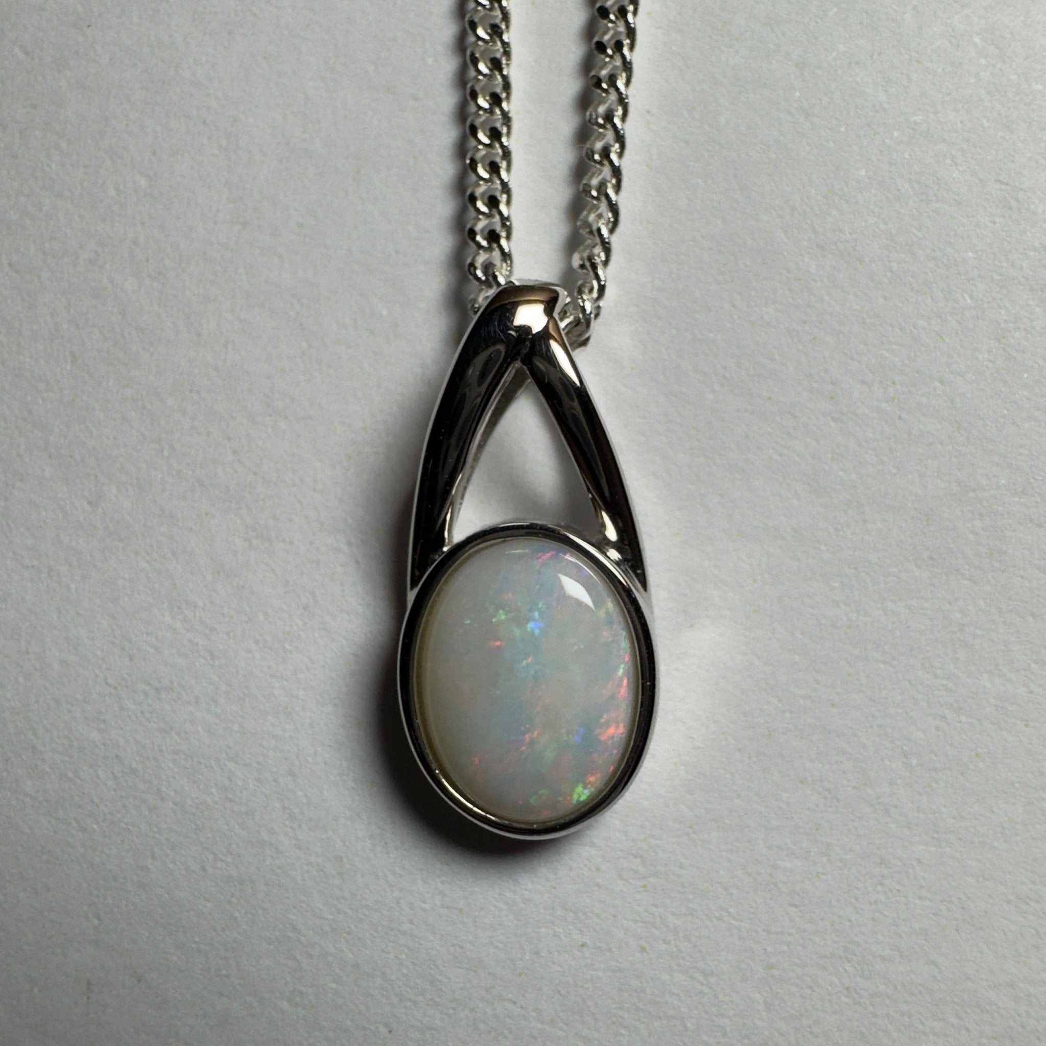 Simpson Desert Star ~ 1.2ct Coober Pedy Opal 925 Silver Pendant