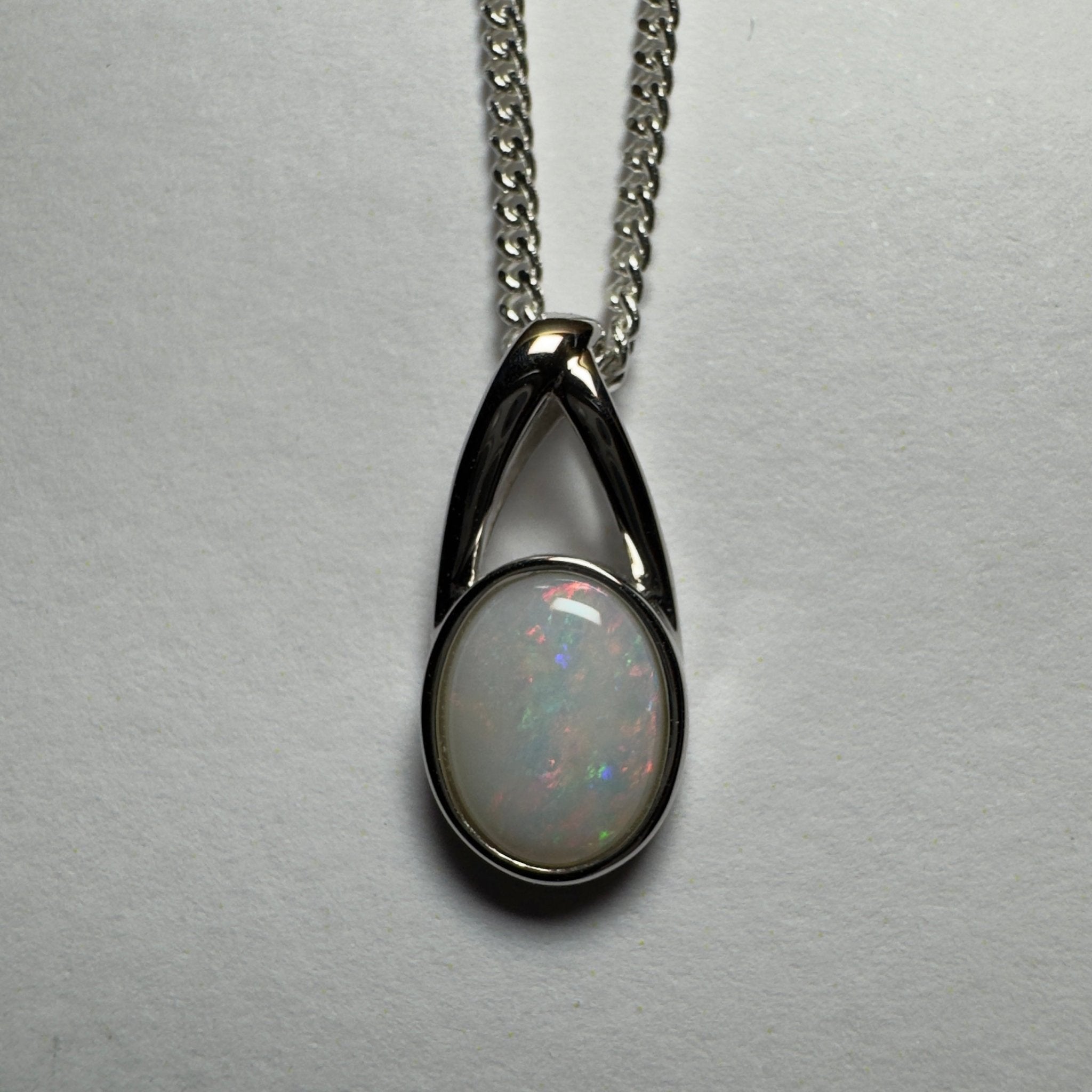Simpson Desert Star ~ 1.2ct Coober Pedy Opal 925 Silver Pendant