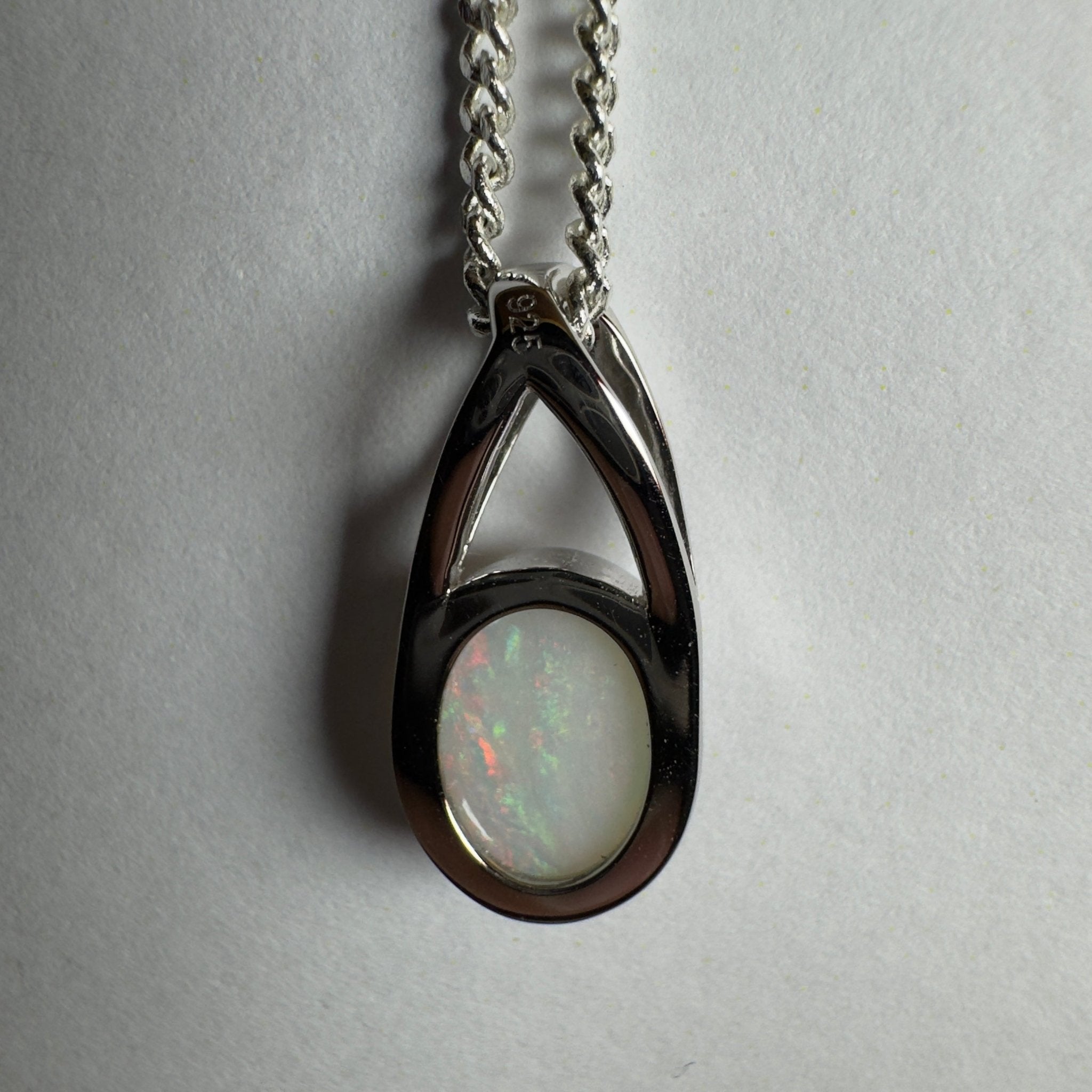 Simpson Desert Star ~ 1.2ct Coober Pedy Opal 925 Silver Pendant