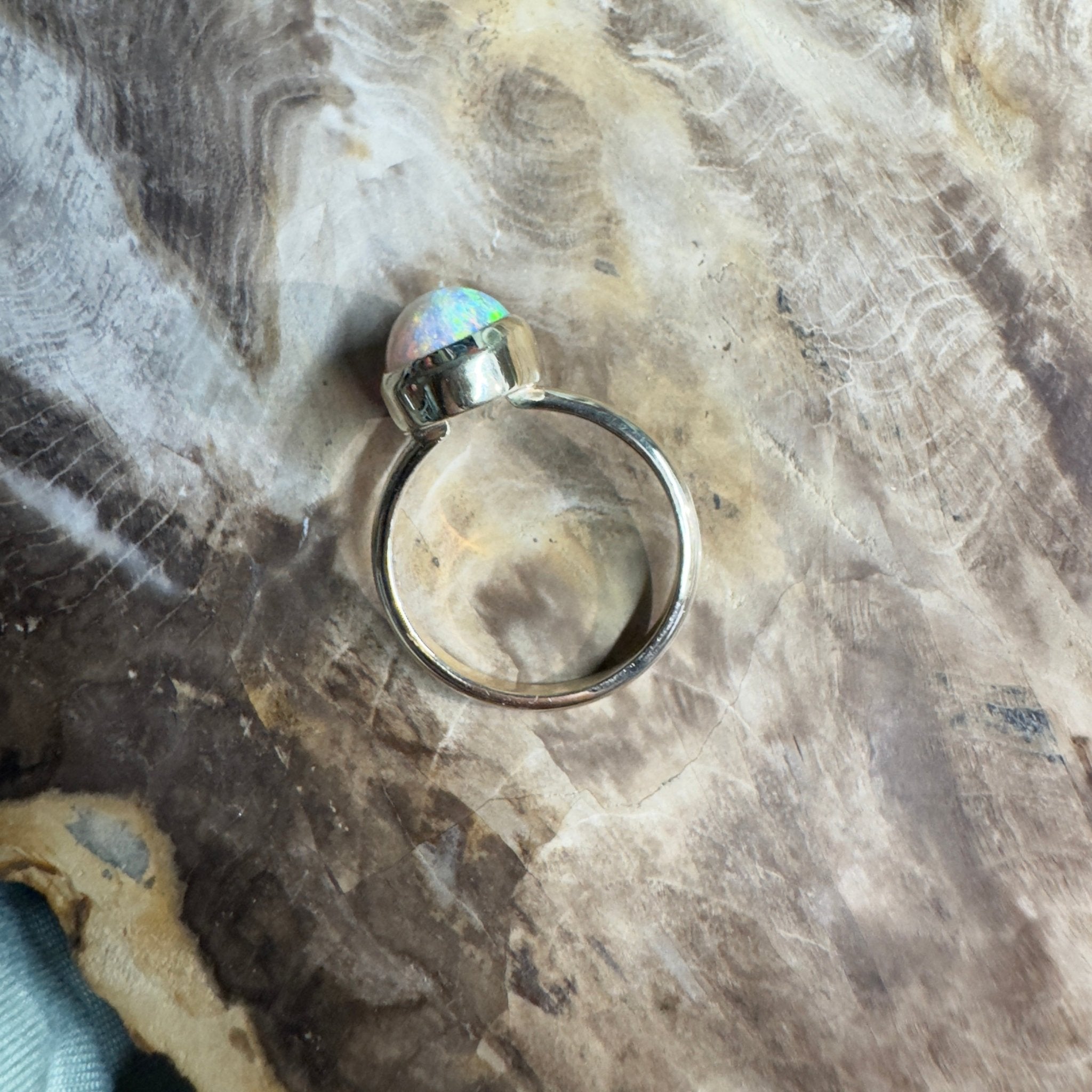 Simpson Halo ~ 3.3ct Solid Lightning Ridge Opal 9ct Yellow Gold Ring