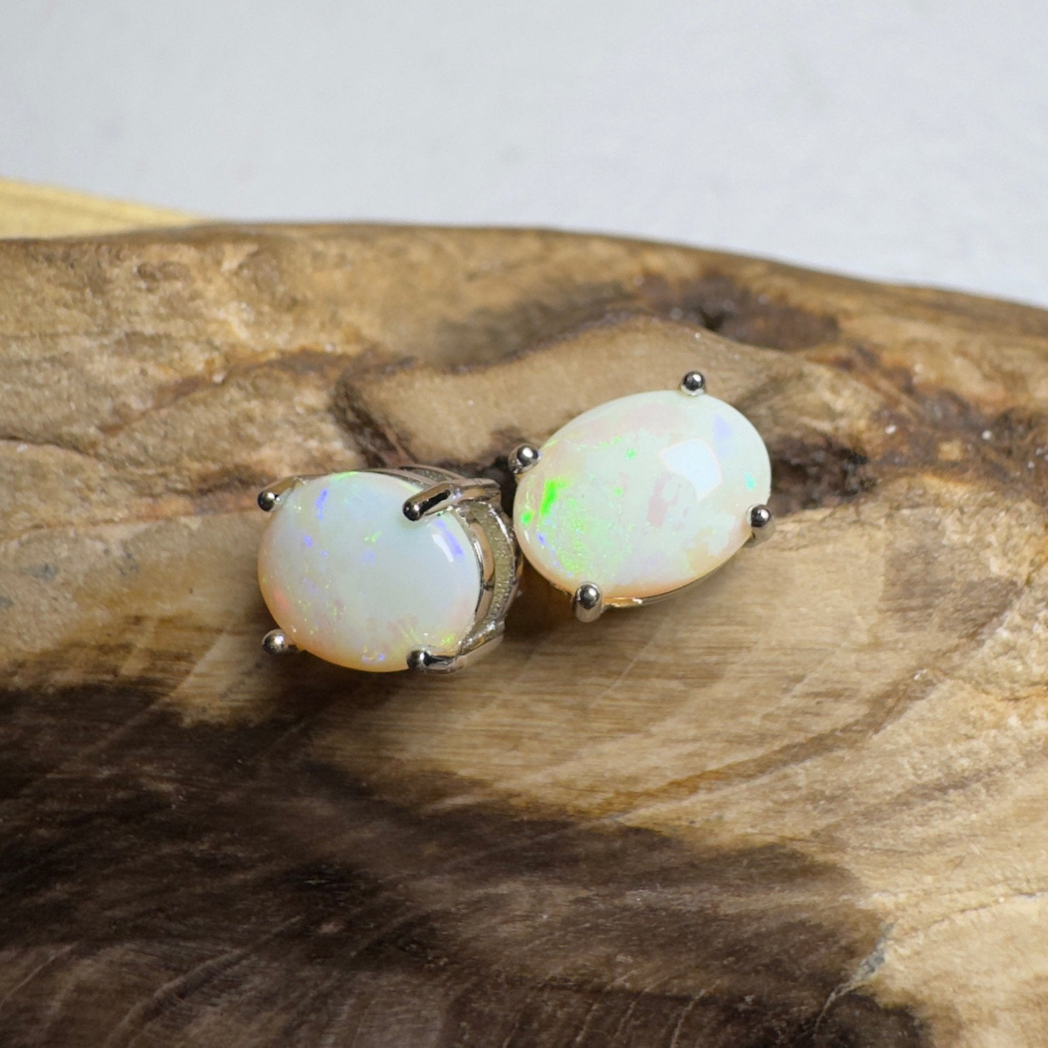 Solaris Pulse ~ 1.8ct Coober Pedy Opal Sterling Silver Earrings