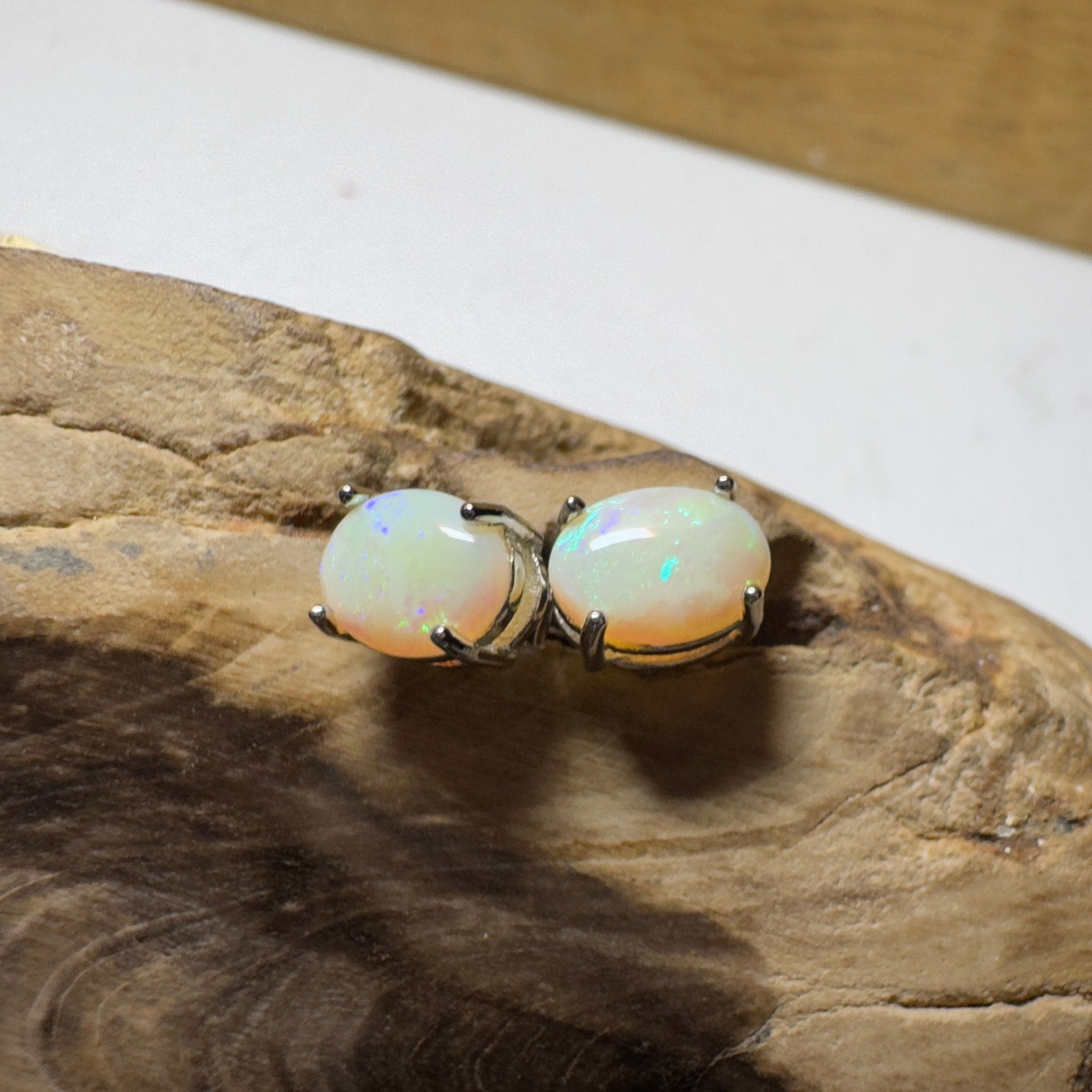 Solaris Pulse ~ 1.8ct Coober Pedy Opal Sterling Silver Earrings