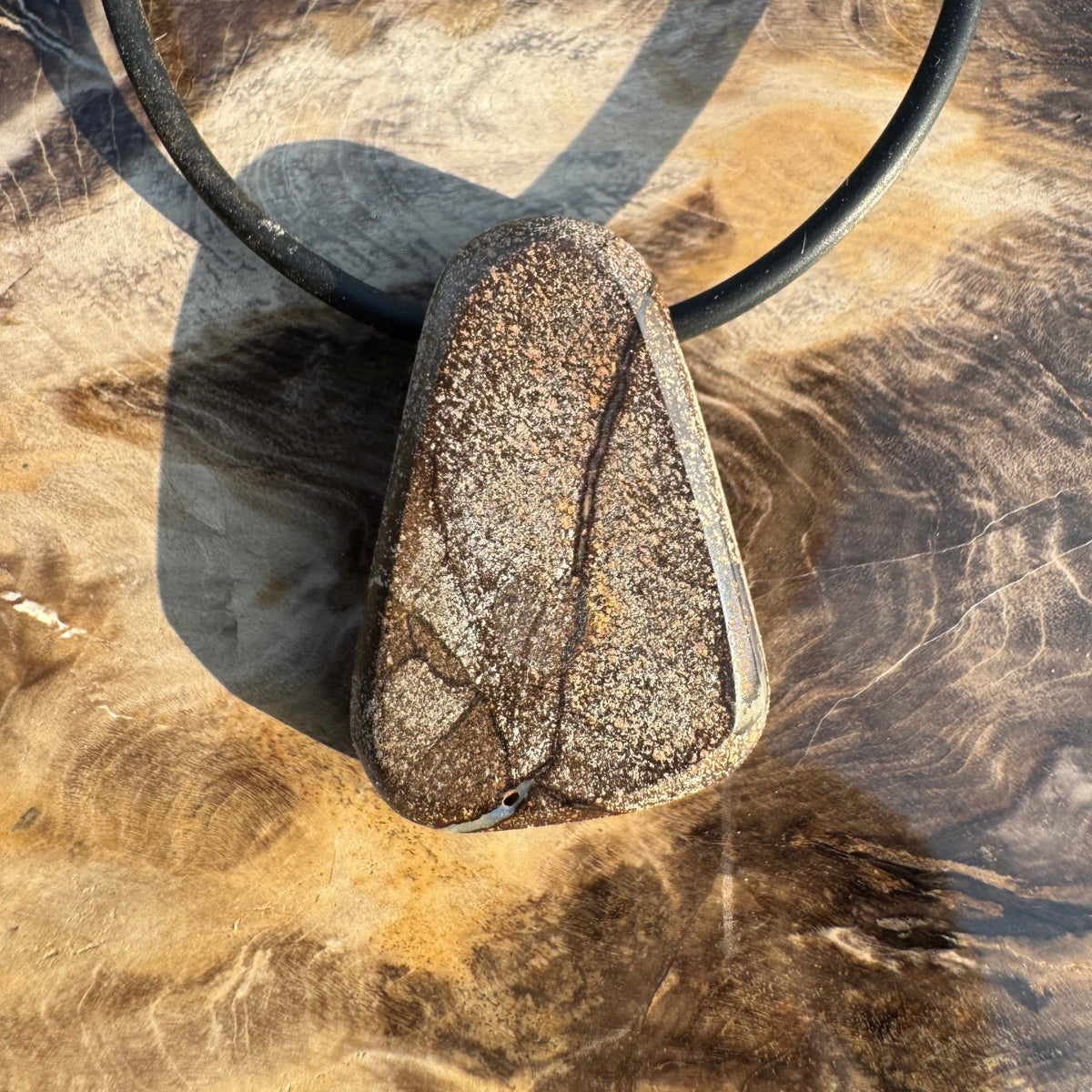 Solid Queensland Boulder Opal Pendant Necklace ~ 'Wandjina Skyshift' | Solid Australian Opal