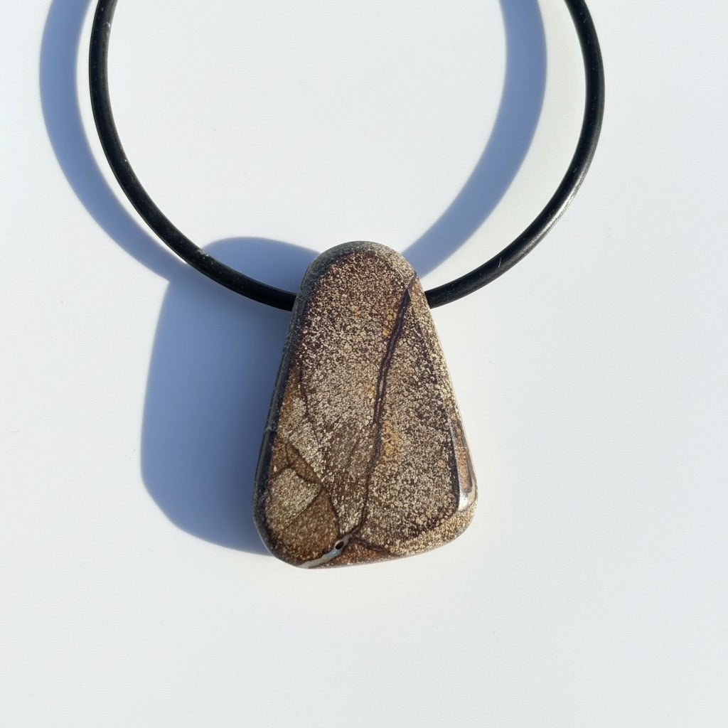 Solid Queensland Boulder Opal Pendant Necklace ~ 'Wandjina Skyshift' | Solid Australian Opal