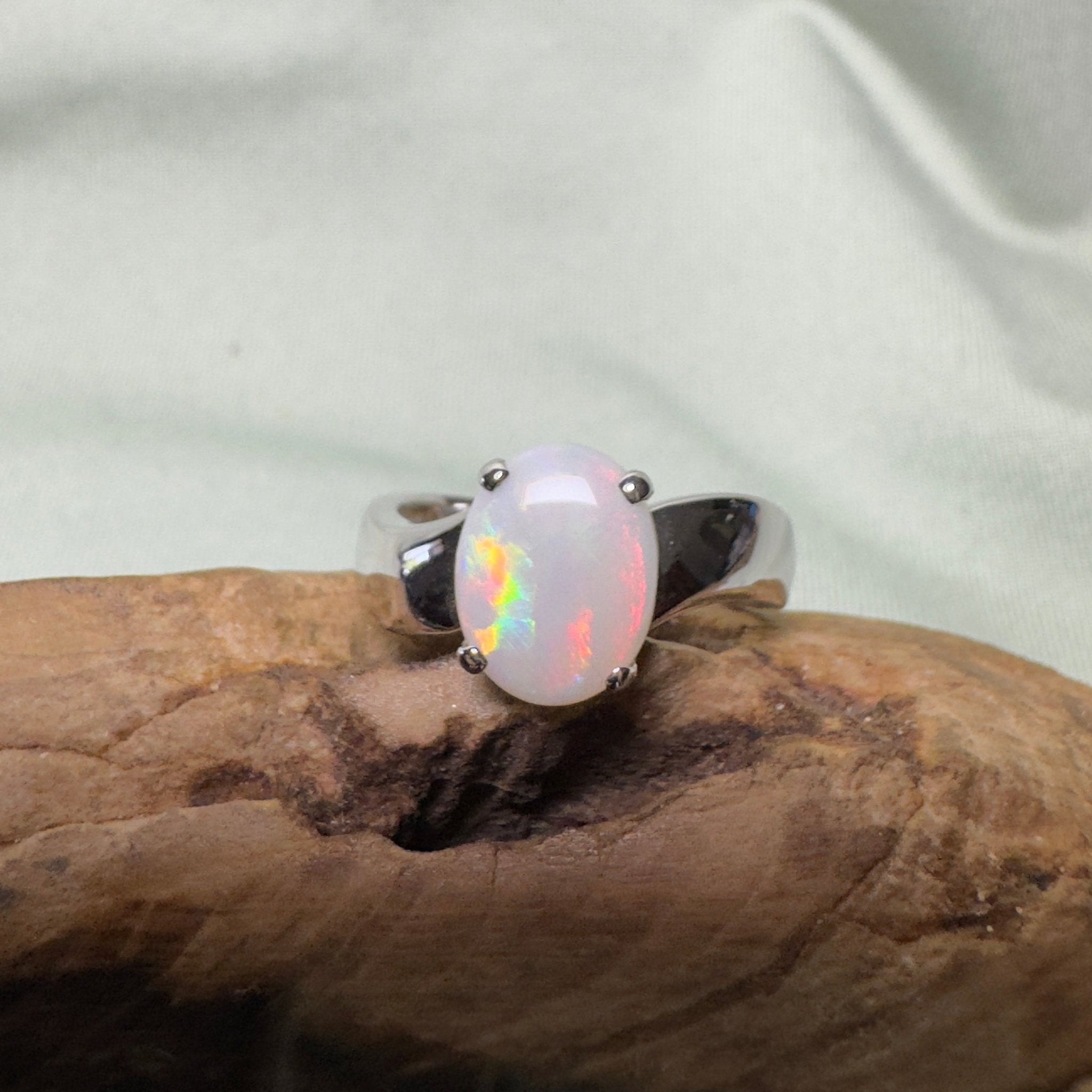 Sturt Starlight - 1.6ct Solid Coober Pedy Opal 925 Silver Ring