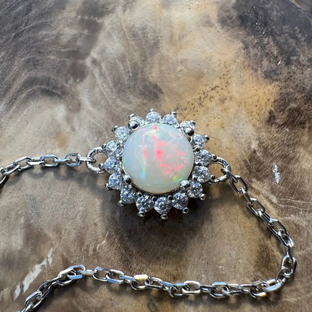 Opal and diamond bracelet.