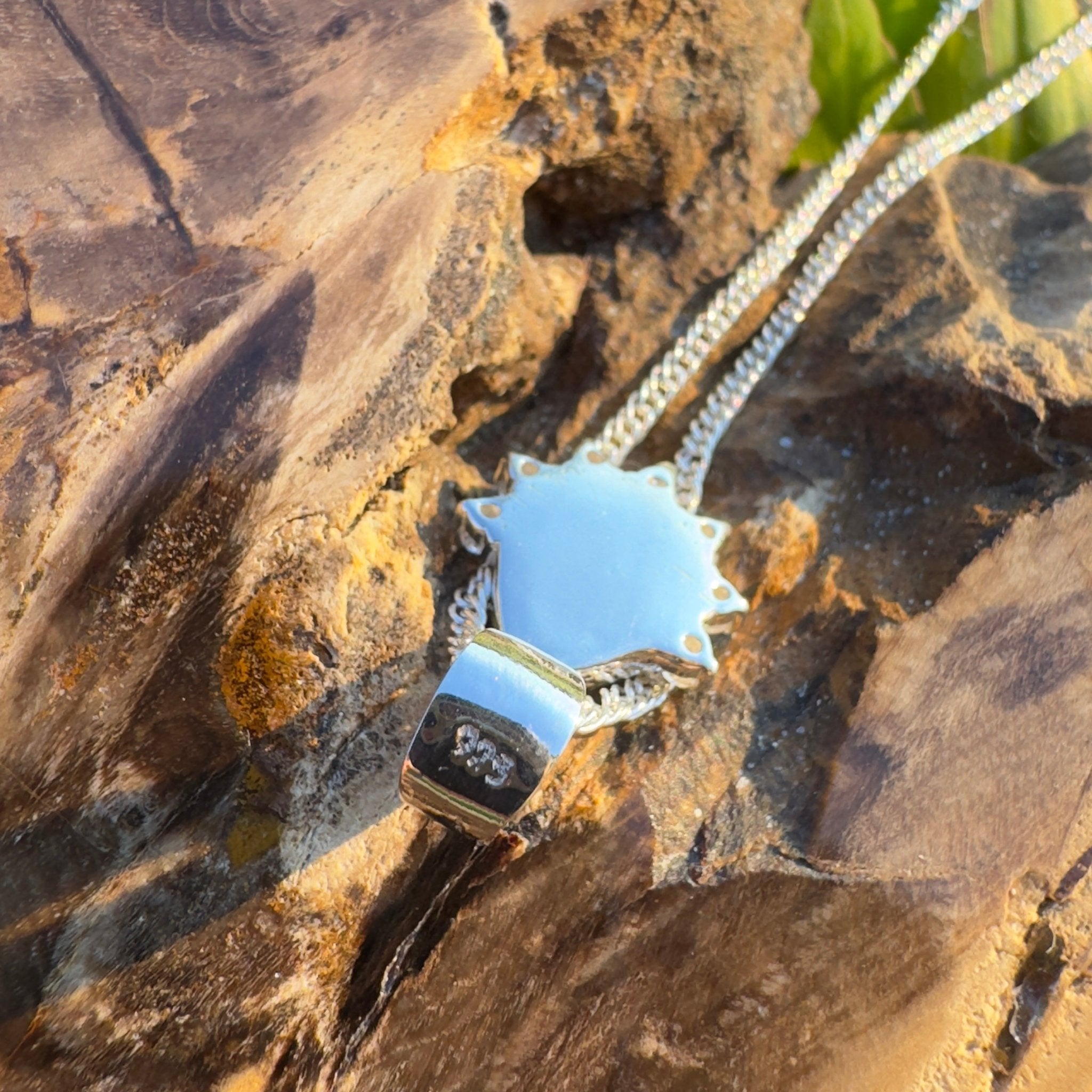 Sunset Flame ~ Handcrafted 1.0ct Lightning Ridge Opal Pendant – Silver Radiance.