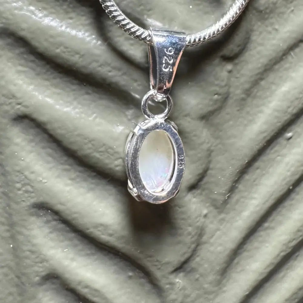 'Sunset Reds' ~ Handcrafted 0.7ct Solid Coober Pedy Opal 925 Sterling Silver Pendant Necklace