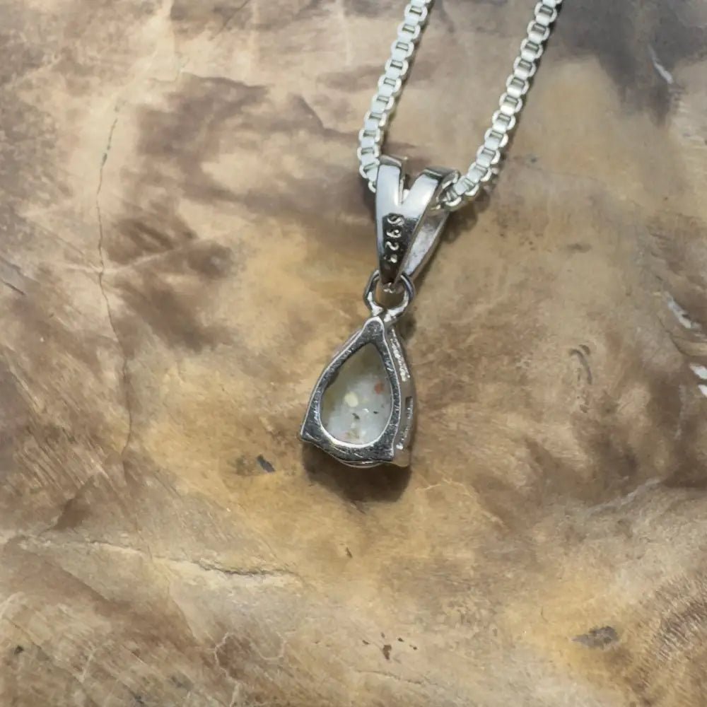 ‘Sunset Serenity' ~ Handcrafted 0.6ct Solid Coober Pedy Opal 925 Sterling Silver Pendant Necklace