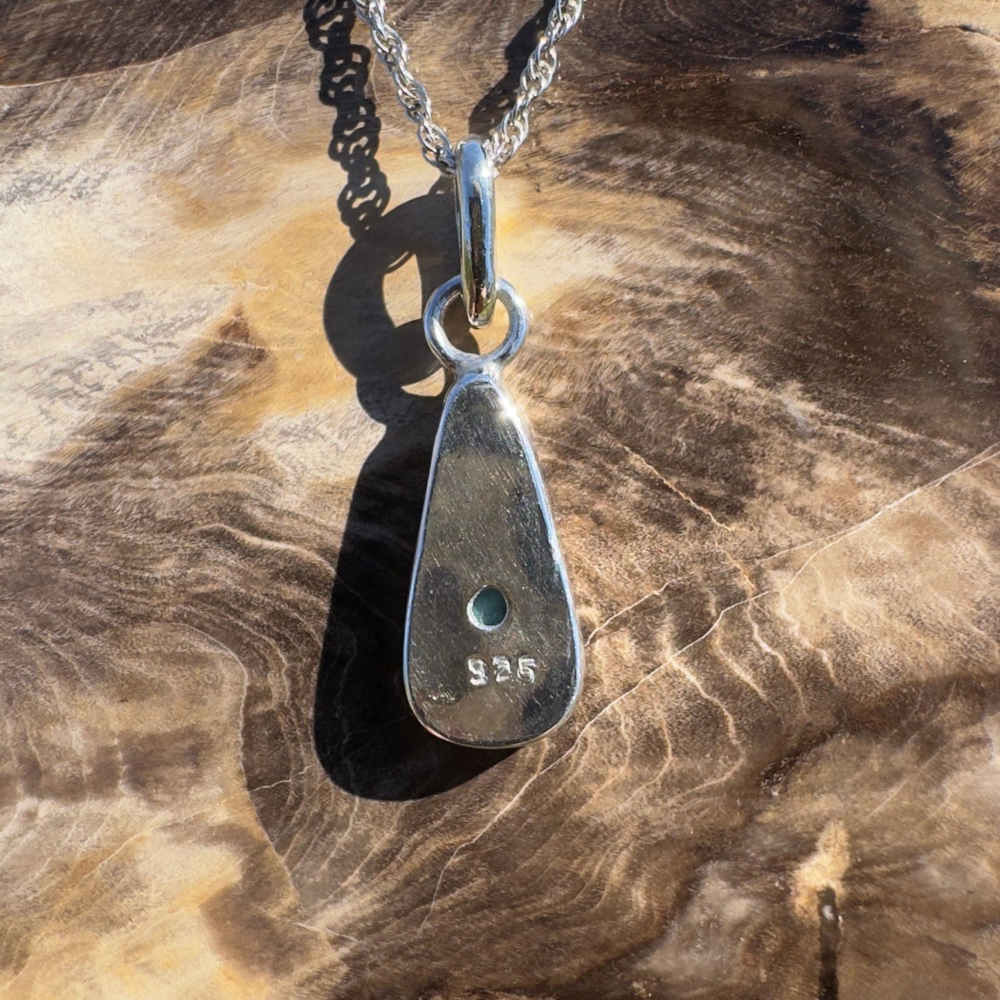 Tasman Glow ~ 1.8ct Solid Lightning Ridge Crystal Opal 925 Silver Pendant Necklace