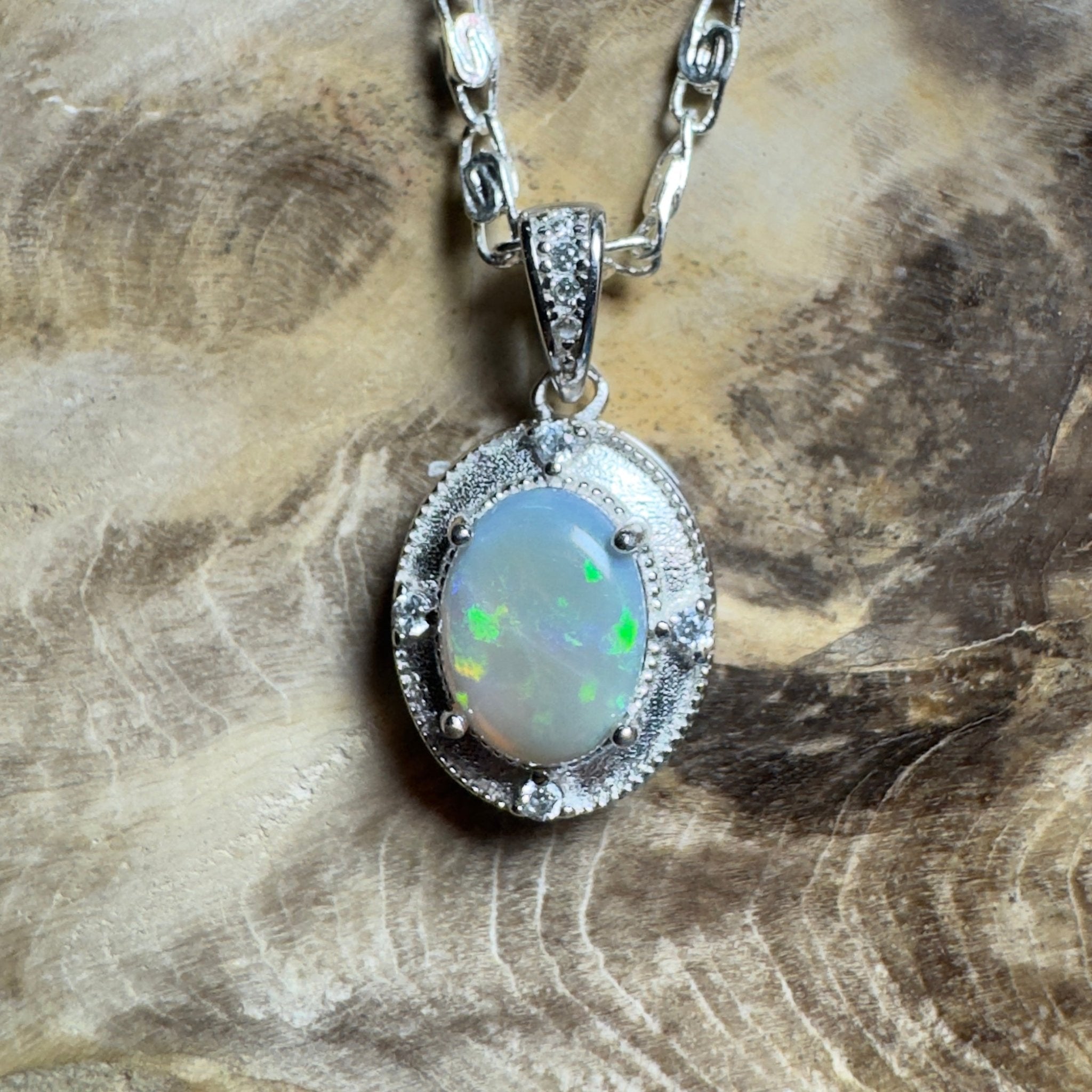 The Cradle Mountain Call ~ 0.9ct Lightning Ridge Opal 925 Silver Pendant