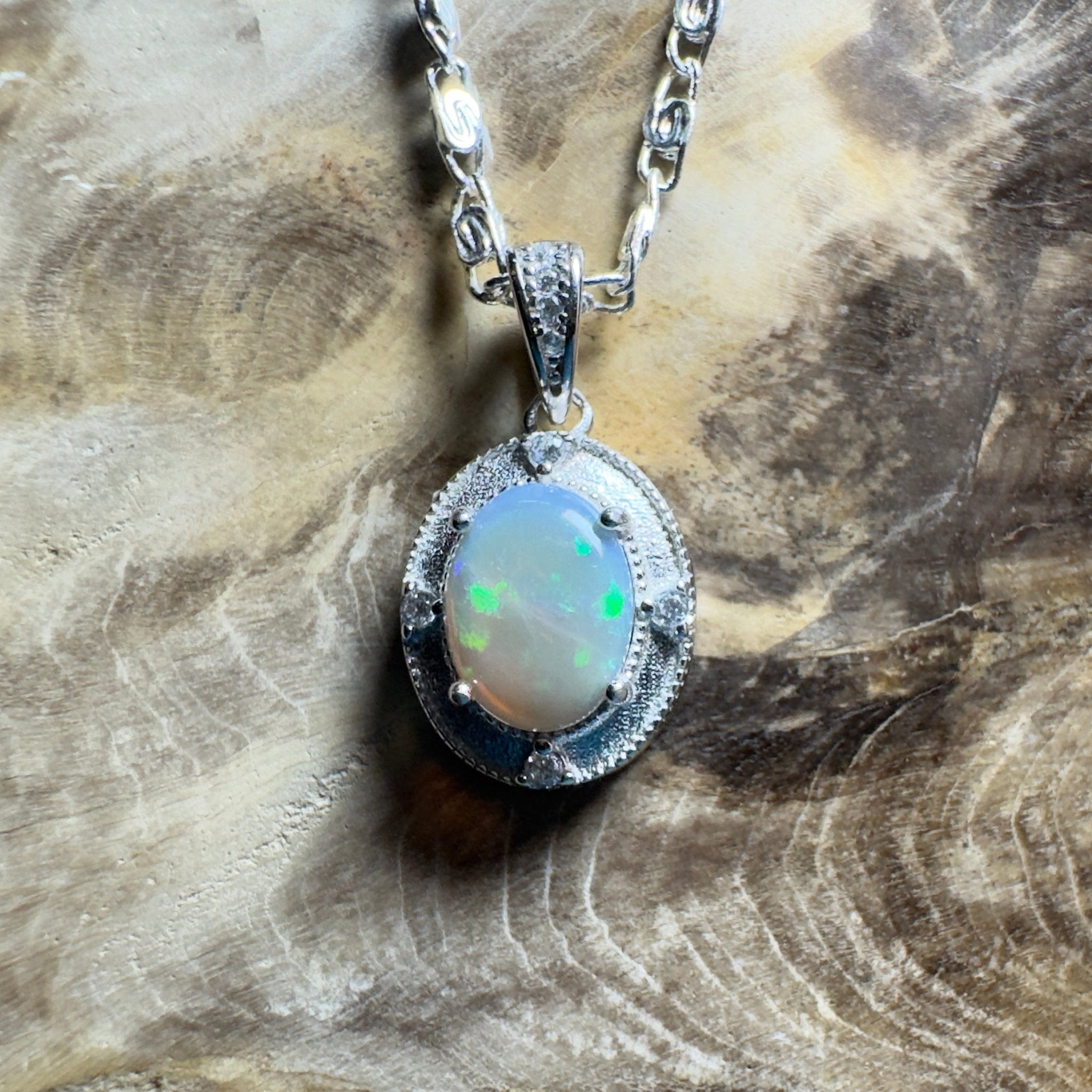 The Cradle Mountain Call ~ 0.9ct Lightning Ridge Opal 925 Silver Pendant