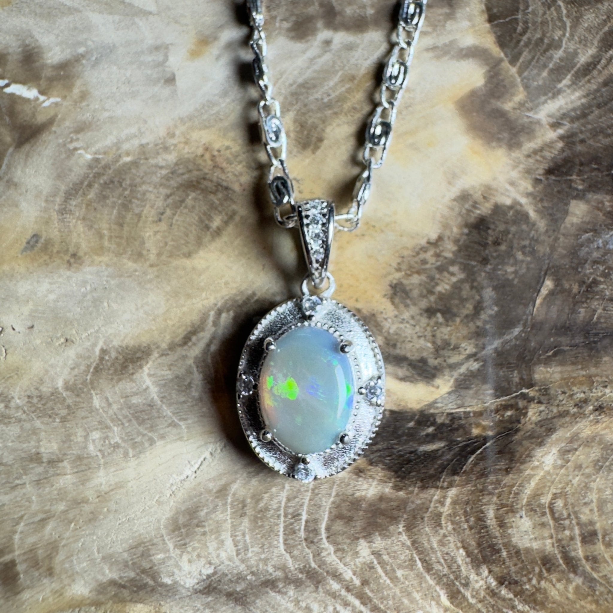 The Cradle Mountain Call ~ 0.9ct Lightning Ridge Opal 925 Silver Pendant