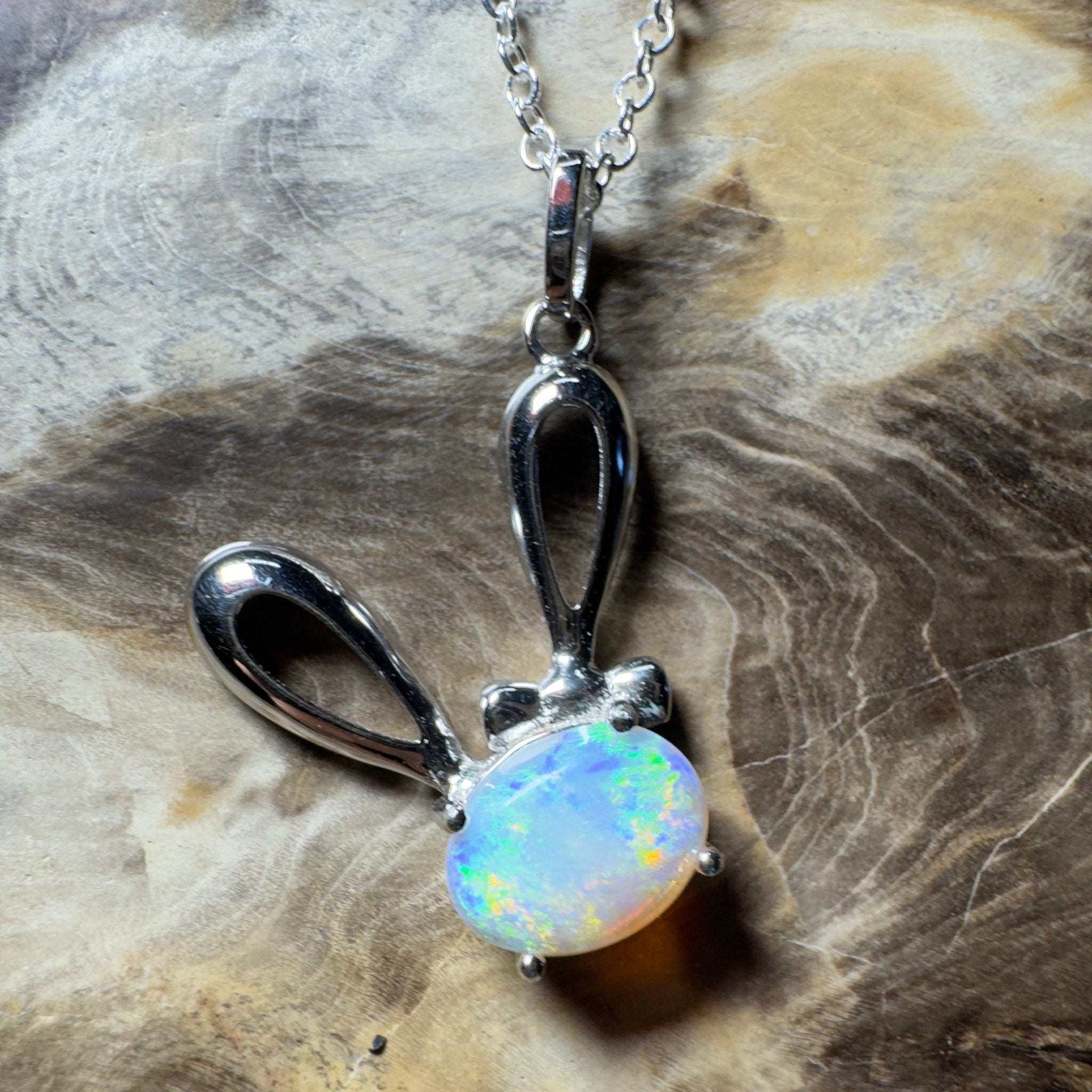 The Ningaloo Hop ~ 1.2ct Lightning Ridge Opal 925 Silver Pendant