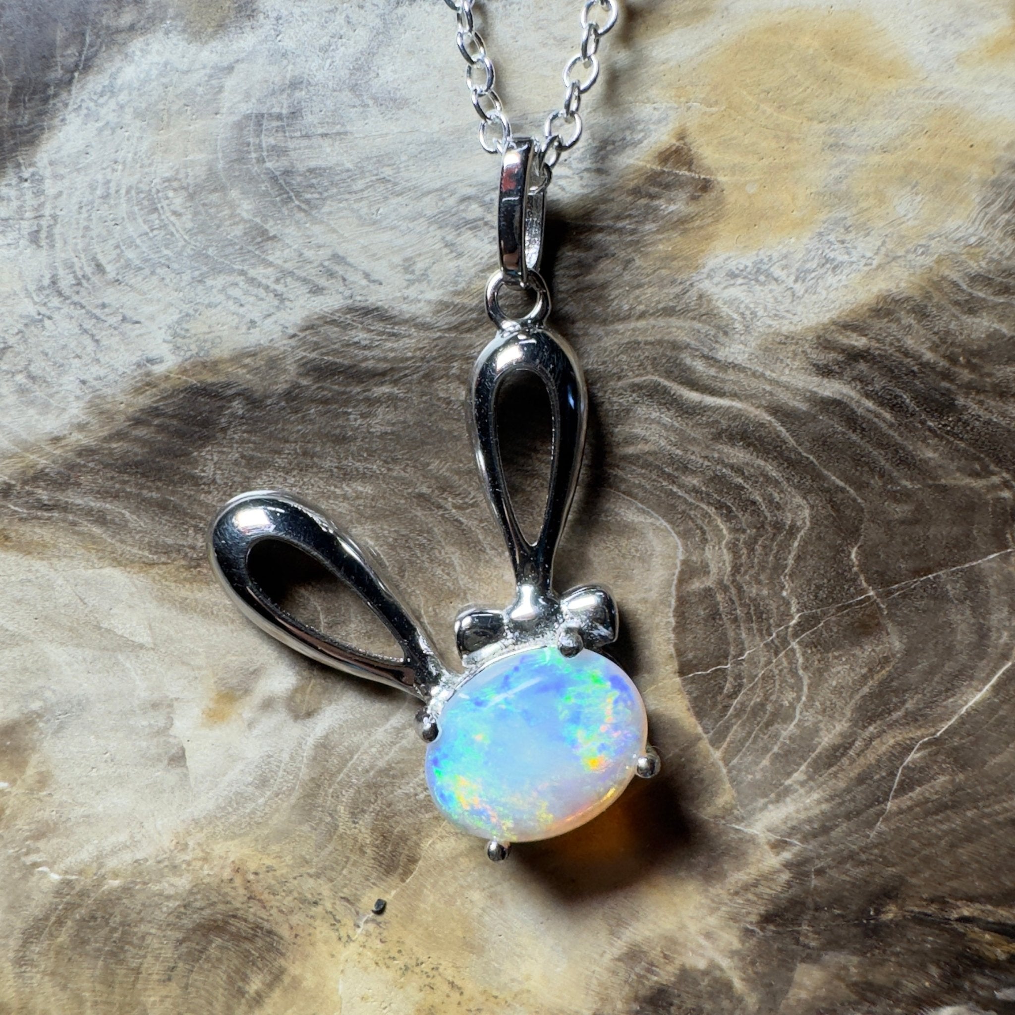 The Ningaloo Hop ~ 1.2ct Lightning Ridge Opal 925 Silver Pendant