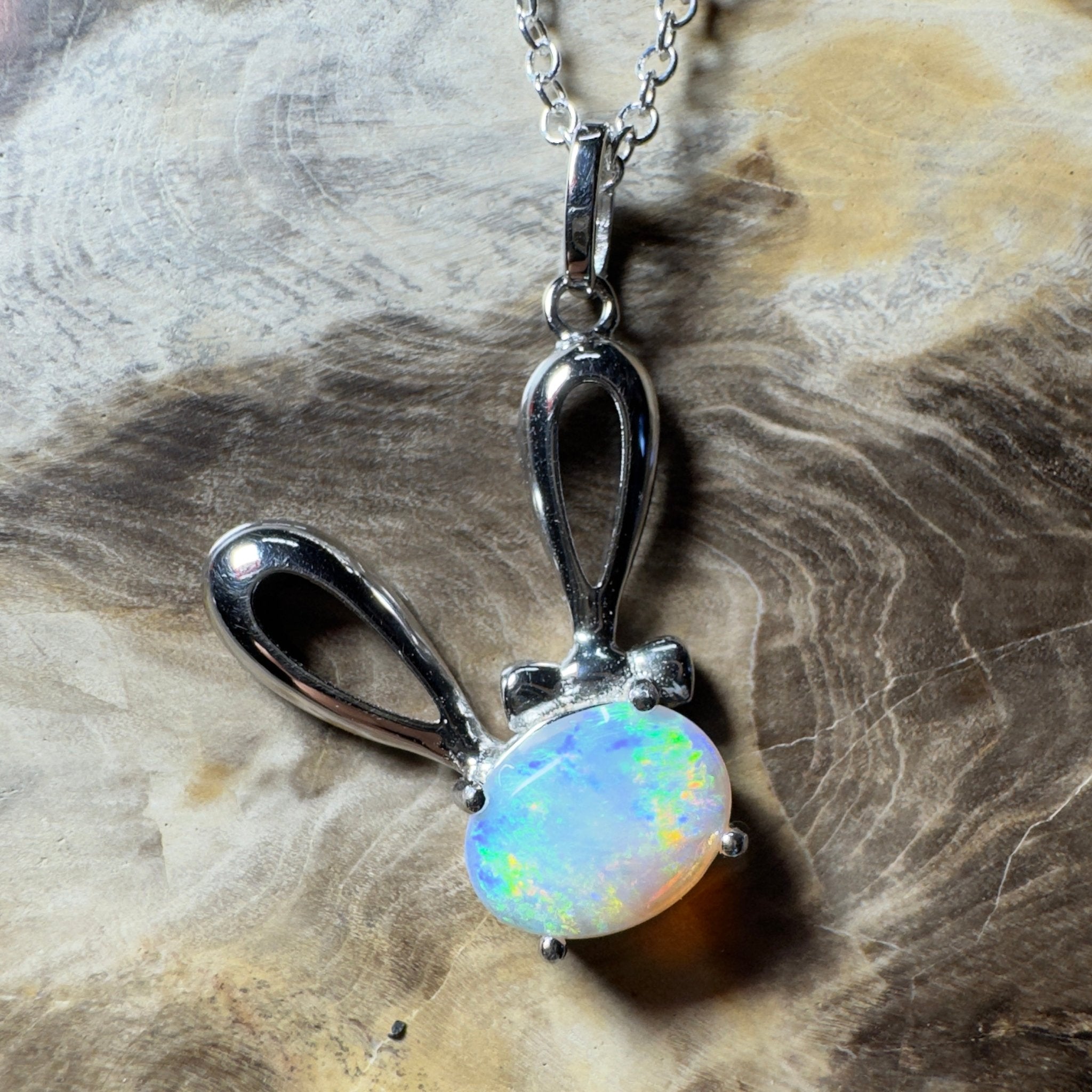 The Ningaloo Hop ~ 1.2ct Lightning Ridge Opal 925 Silver Pendant