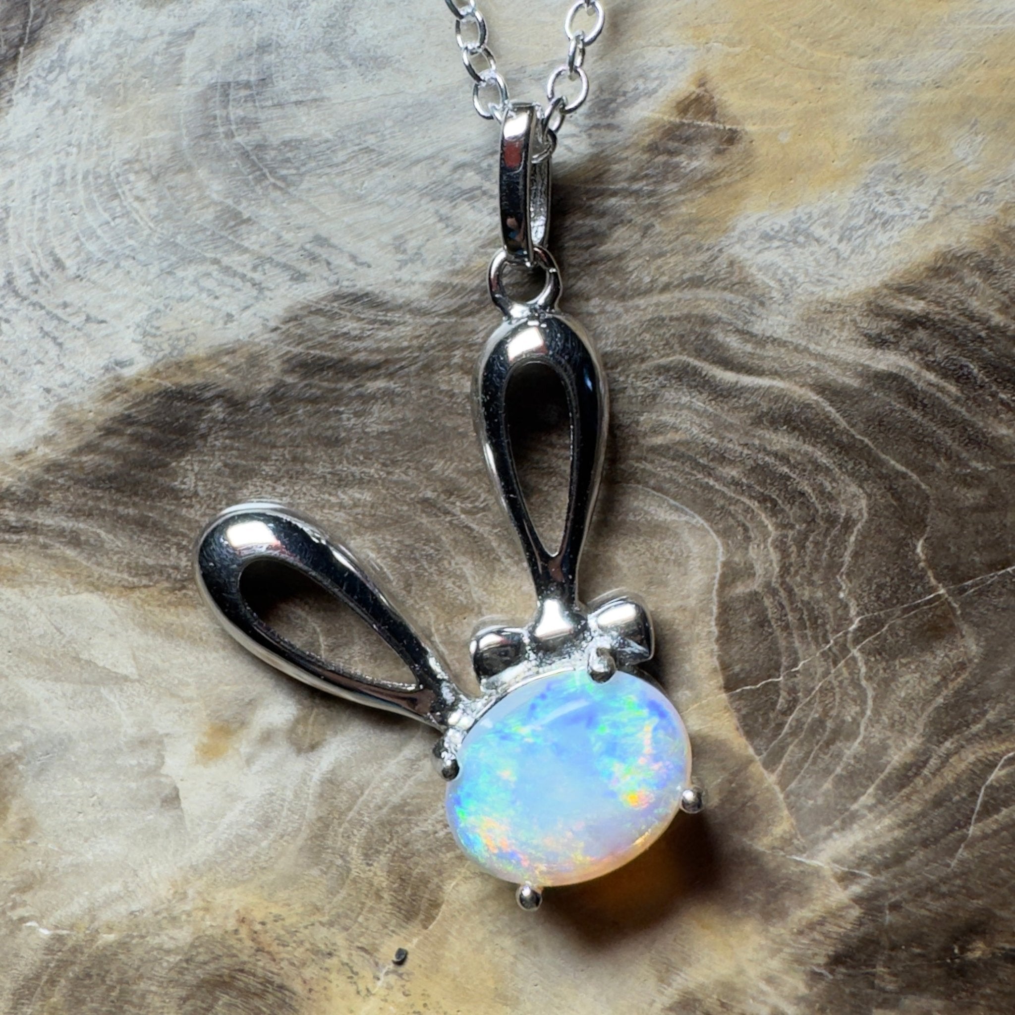 The Ningaloo Hop ~ 1.2ct Lightning Ridge Opal 925 Silver Pendant