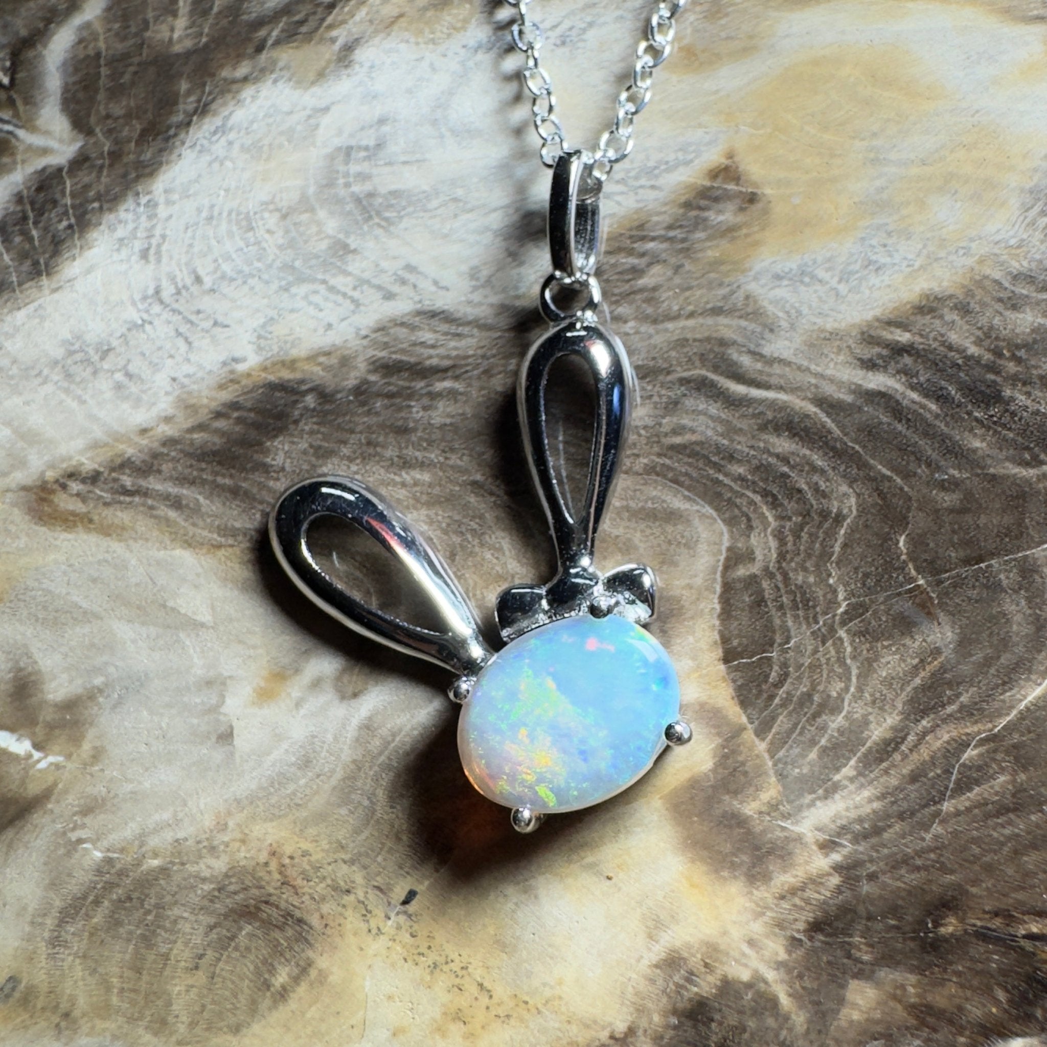 The Ningaloo Hop ~ 1.2ct Lightning Ridge Opal 925 Silver Pendant
