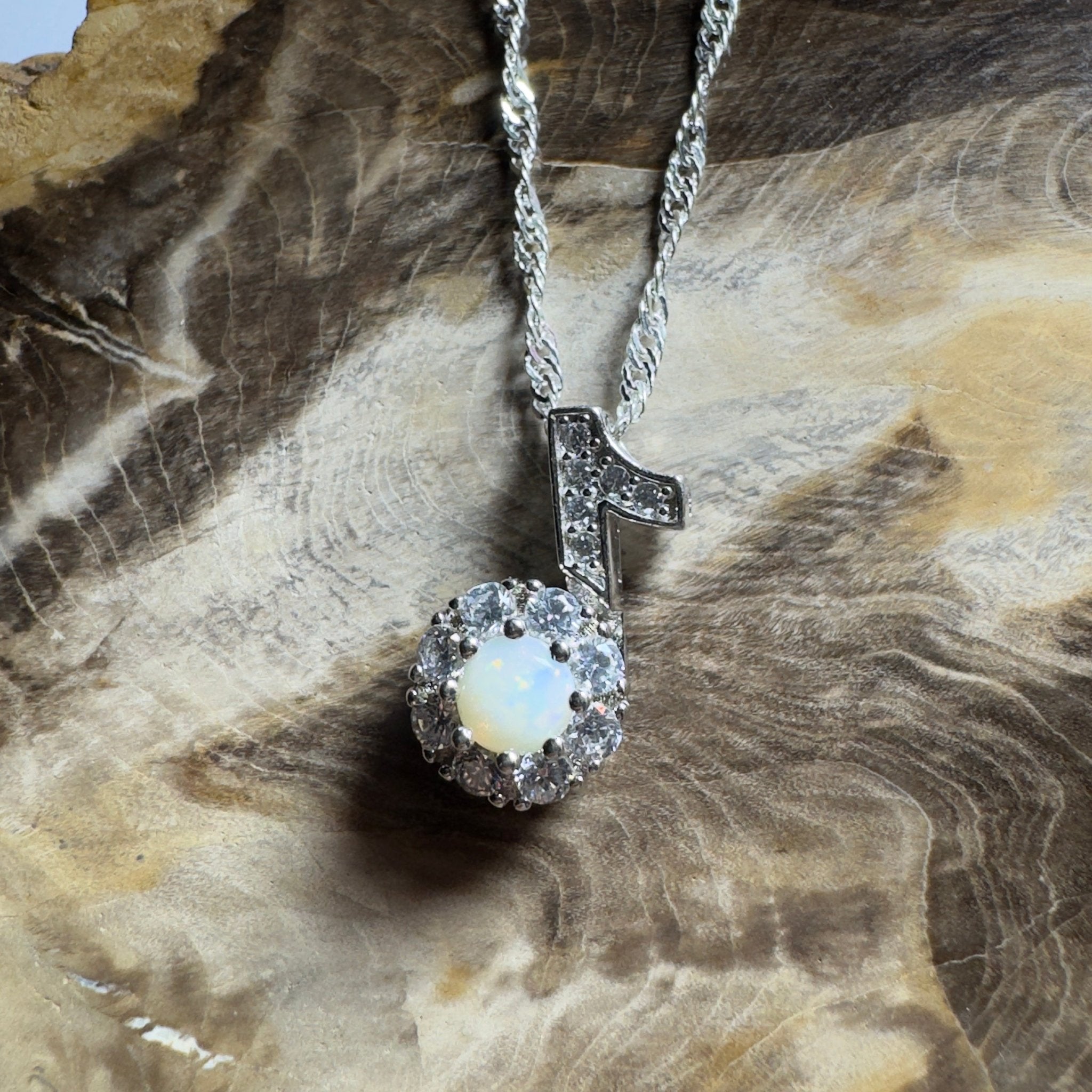 The Shark Bay Shimmer ~ 0.4ct Coober Pedy Opal Sterling Silver Pendant