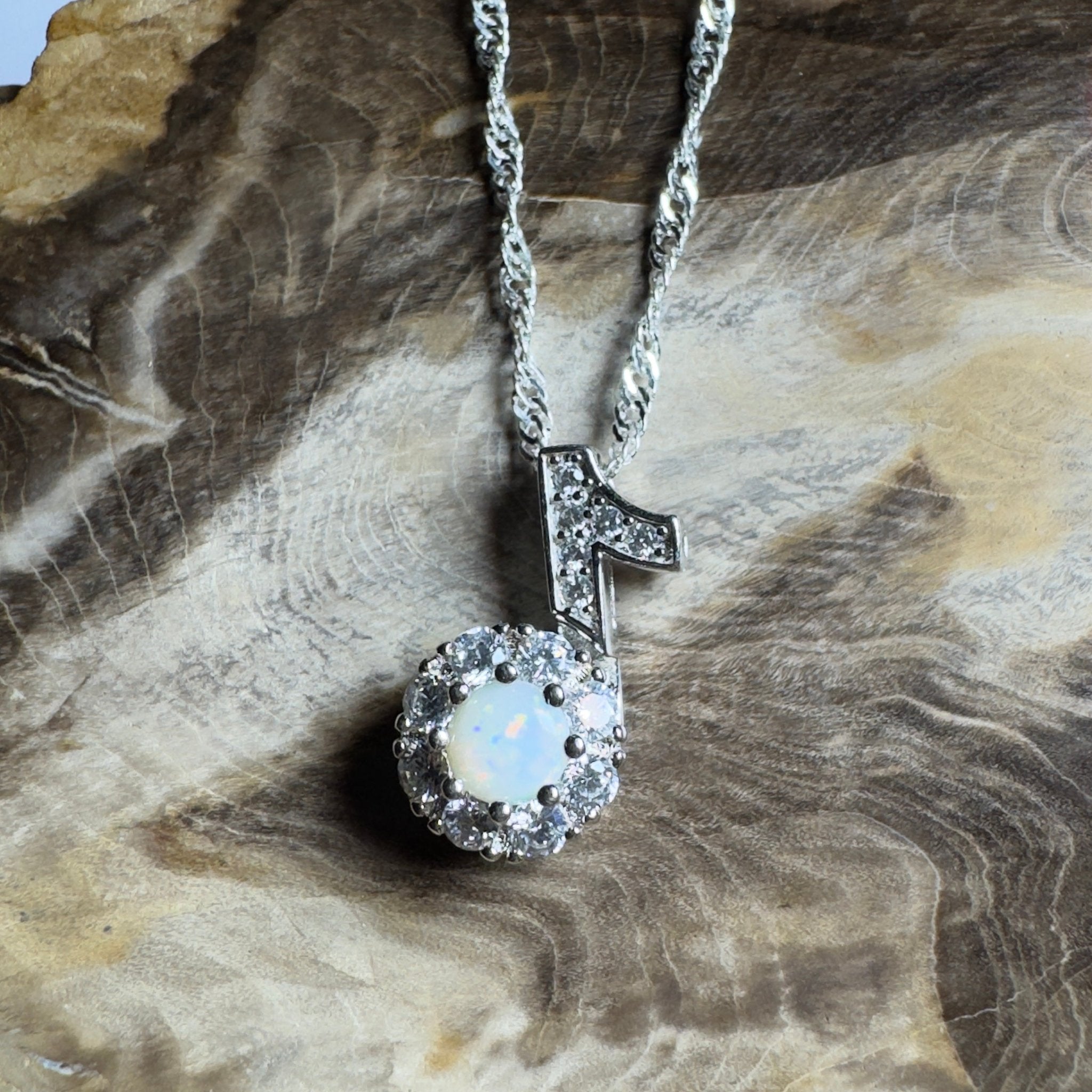 The Shark Bay Shimmer ~ 0.4ct Coober Pedy Opal Sterling Silver Pendant