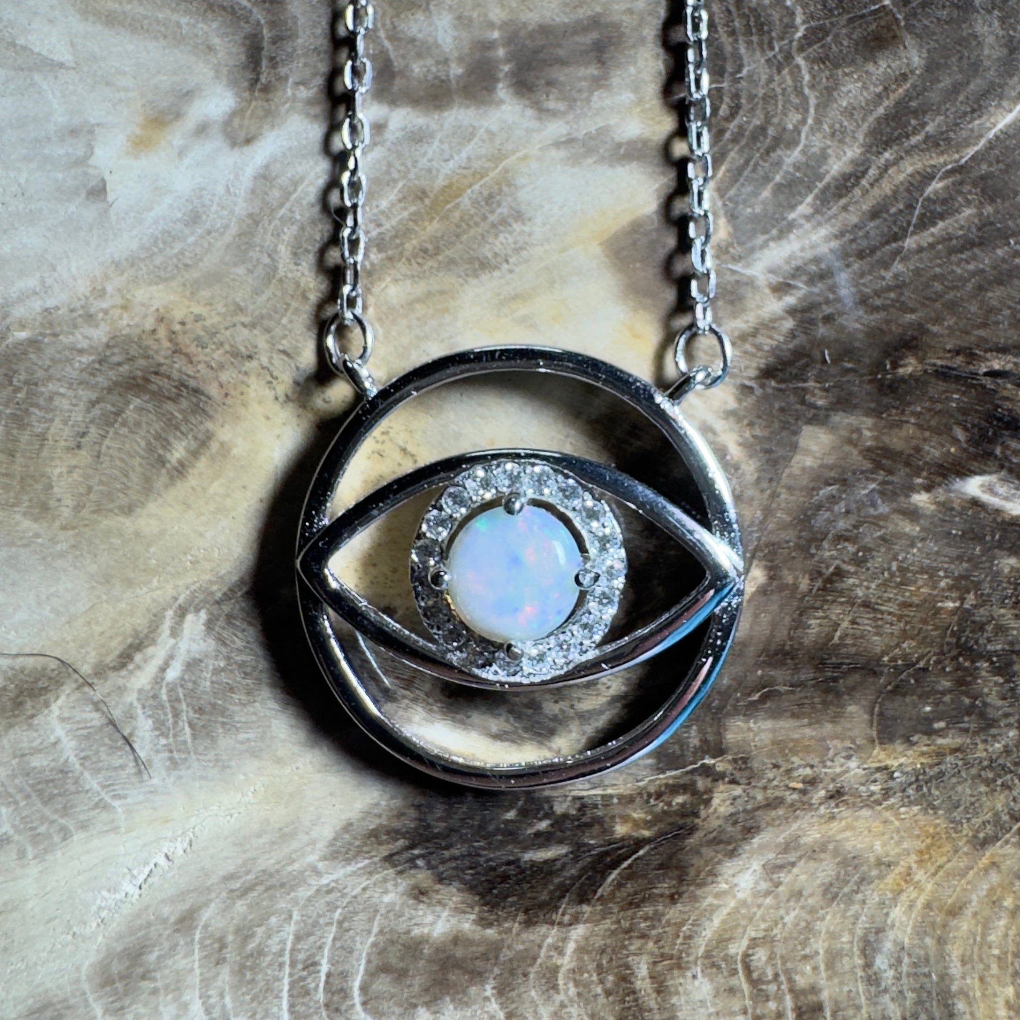 The Wilpena Pound ~ 0.4ct Coober Pedy Opal 925 Silver Pendant