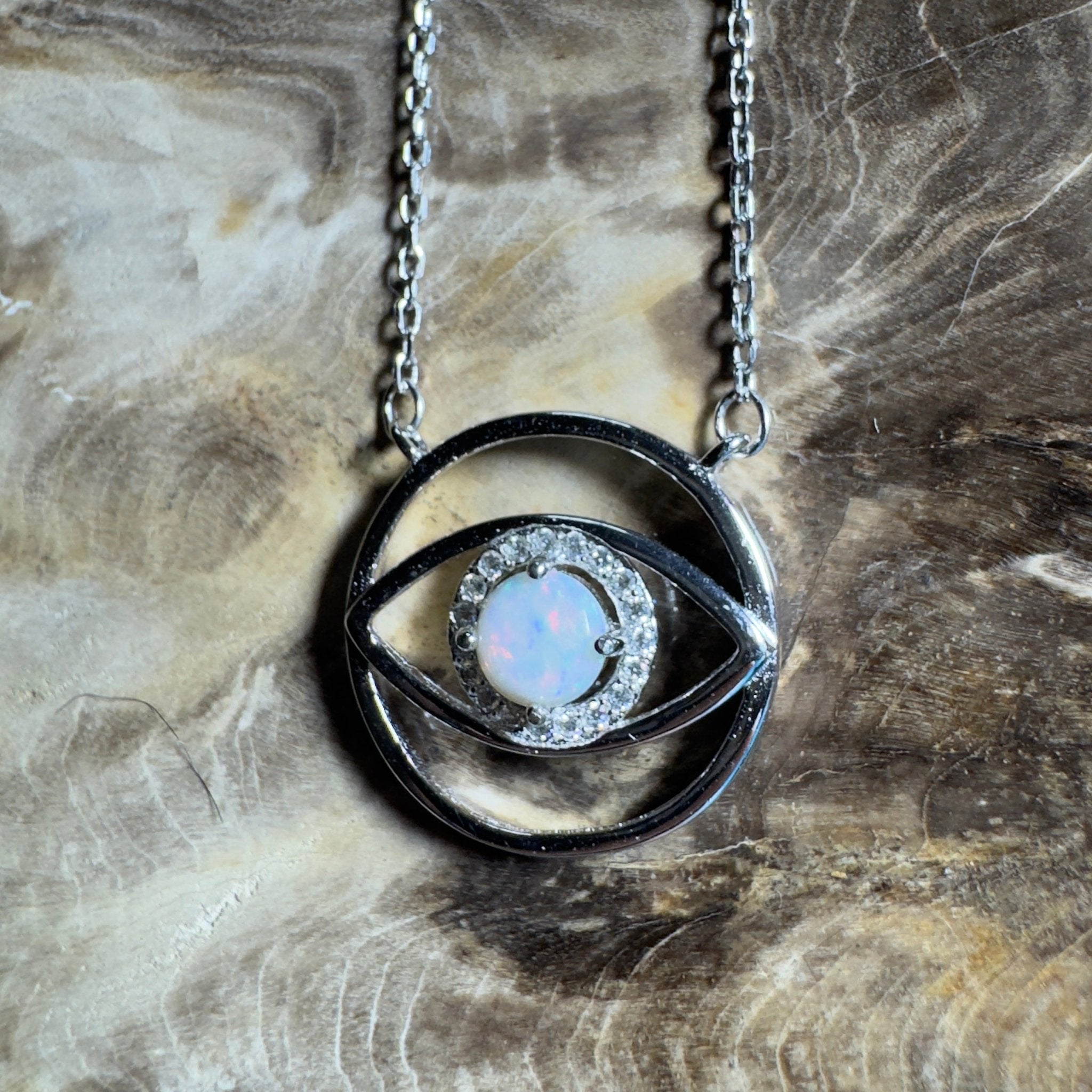 The Wilpena Pound ~ 0.4ct Coober Pedy Opal 925 Silver Pendant