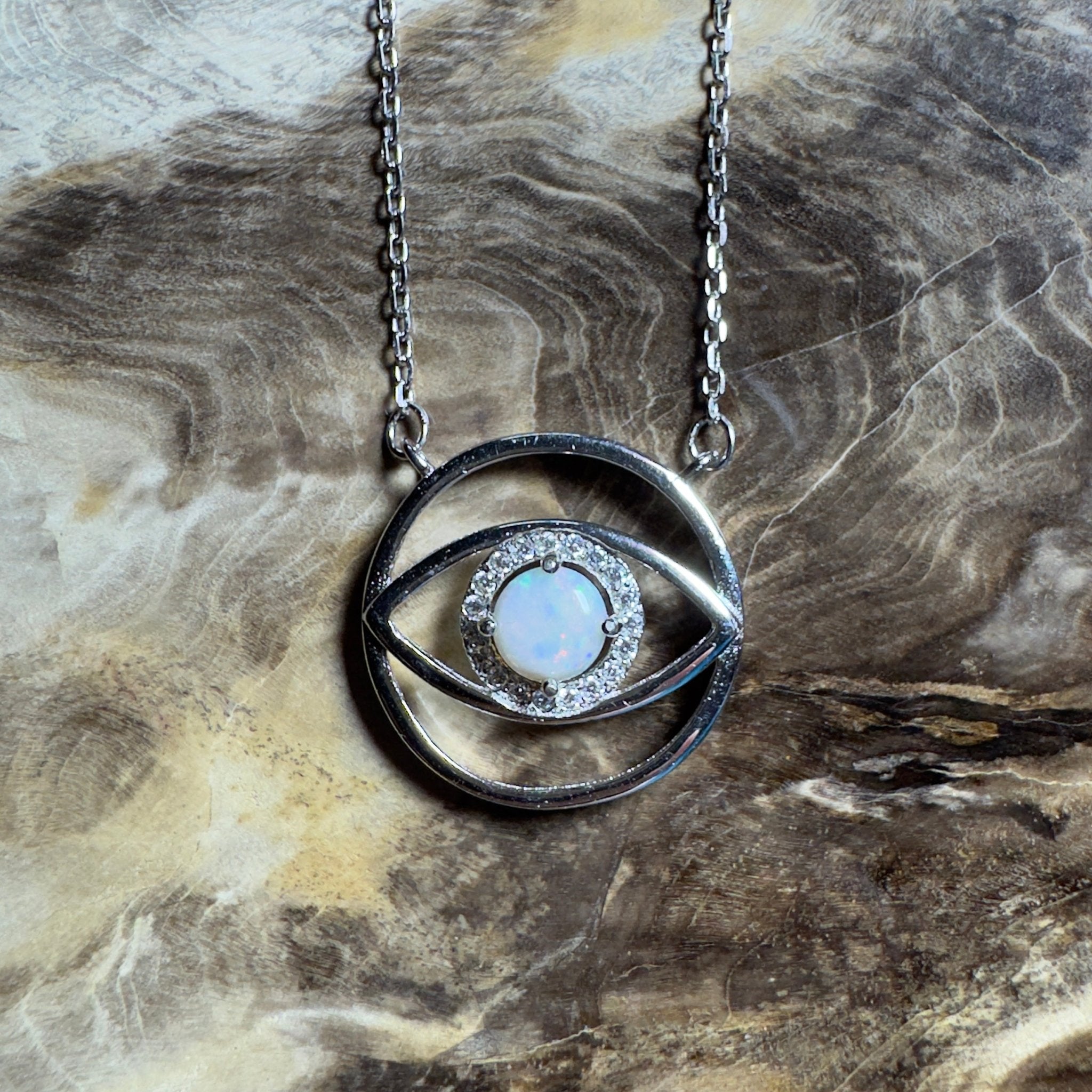 The Wilpena Pound ~ 0.4ct Coober Pedy Opal 925 Silver Pendant