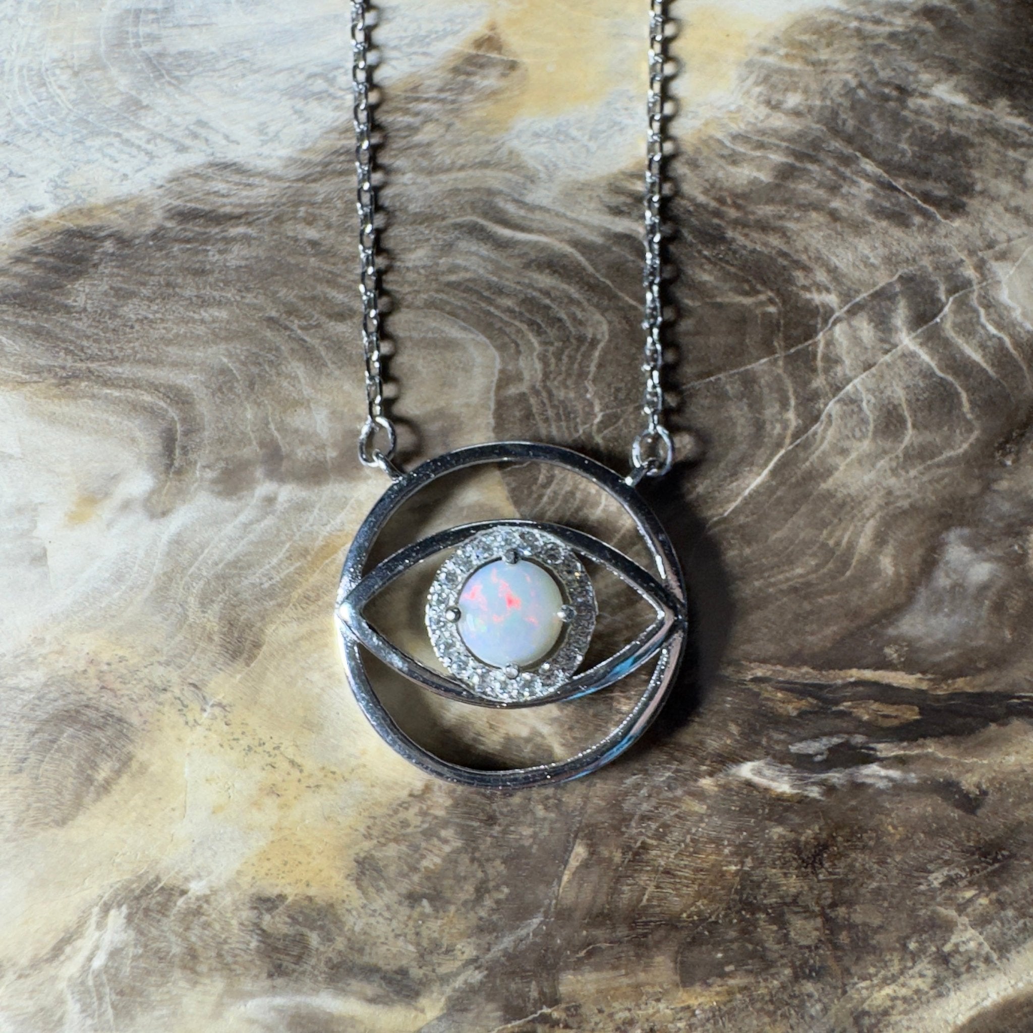 The Wilpena Pound ~ 0.4ct Coober Pedy Opal 925 Silver Pendant