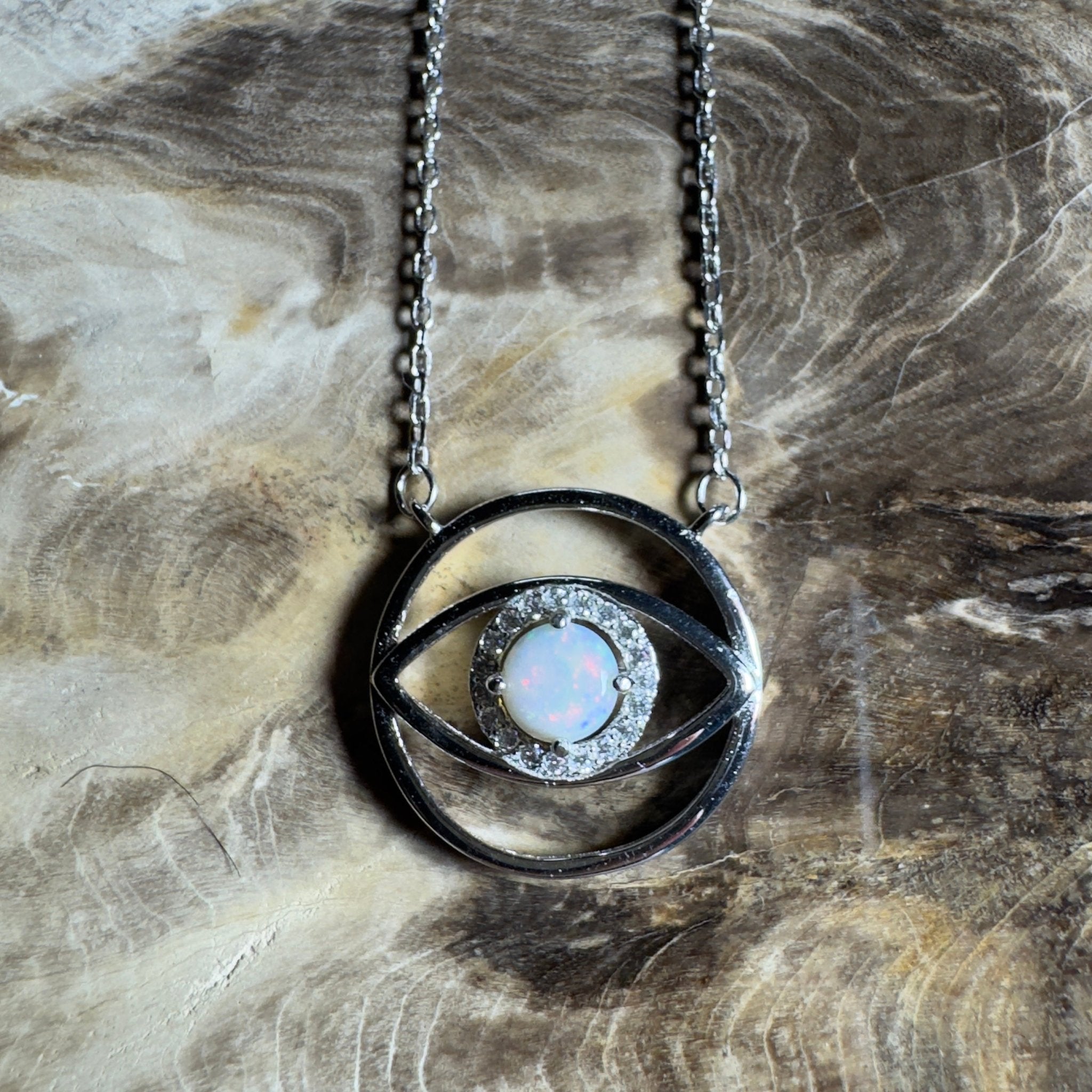 The Wilpena Pound ~ 0.4ct Coober Pedy Opal 925 Silver Pendant