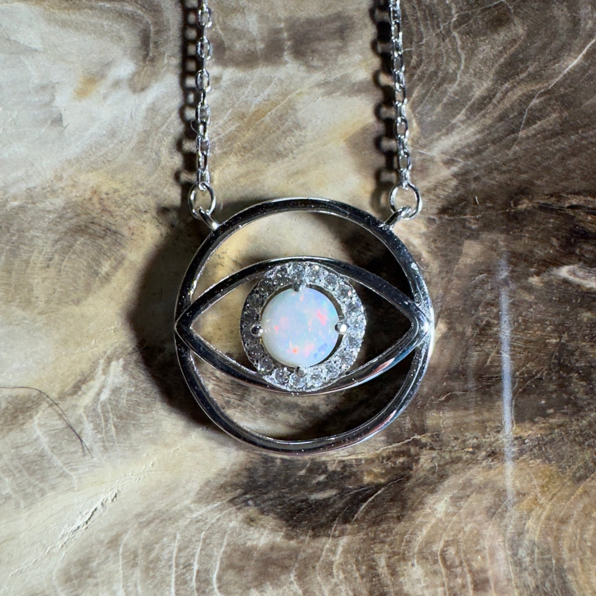 The Wilpena Pound ~ 0.4ct Coober Pedy Opal 925 Silver Pendant