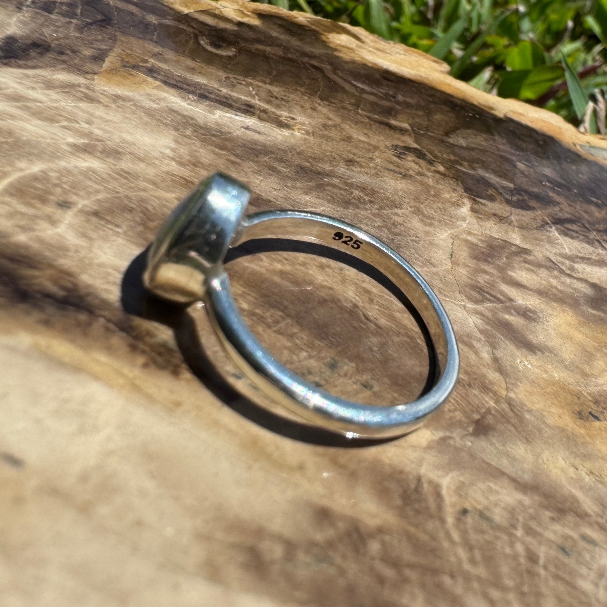 Turquoise Bay Drift - 0.8ct Solid Lightning Ridge Crystal Opal Sterling Silver Ring