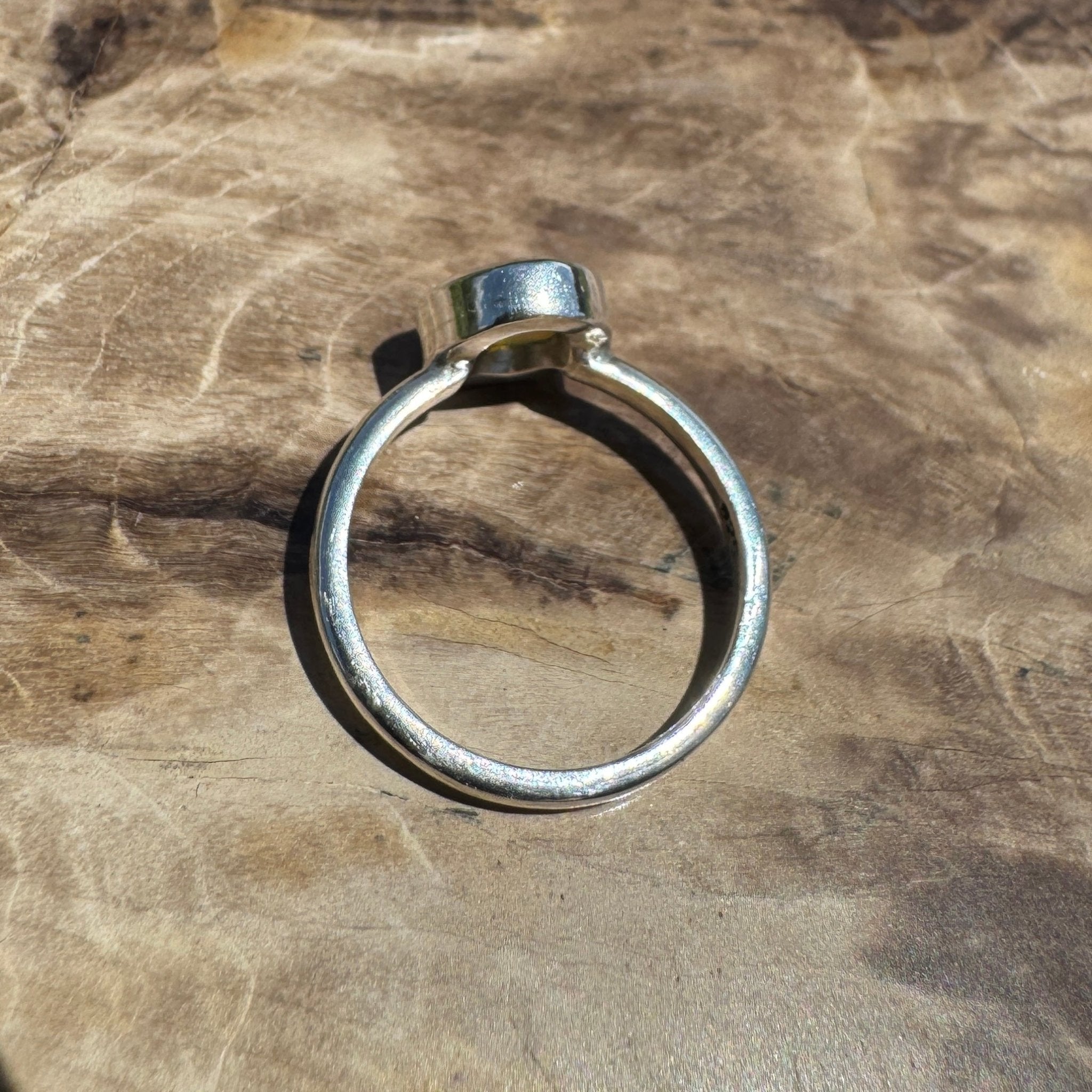 Turquoise Bay Drift - 0.8ct Solid Lightning Ridge Crystal Opal Sterling Silver Ring