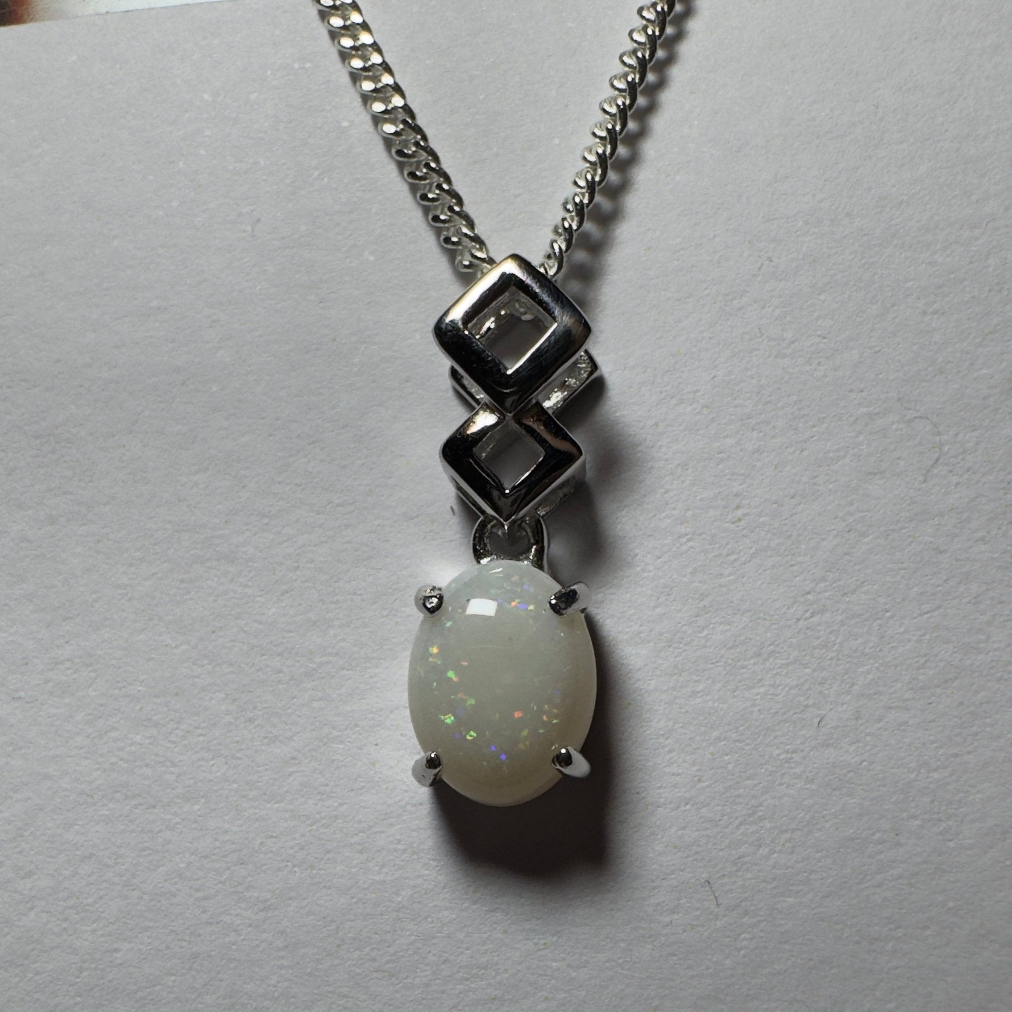 Whitehaven Wonder ~ 1.2ct Coober Pedy Opal 925 Silver Pendant