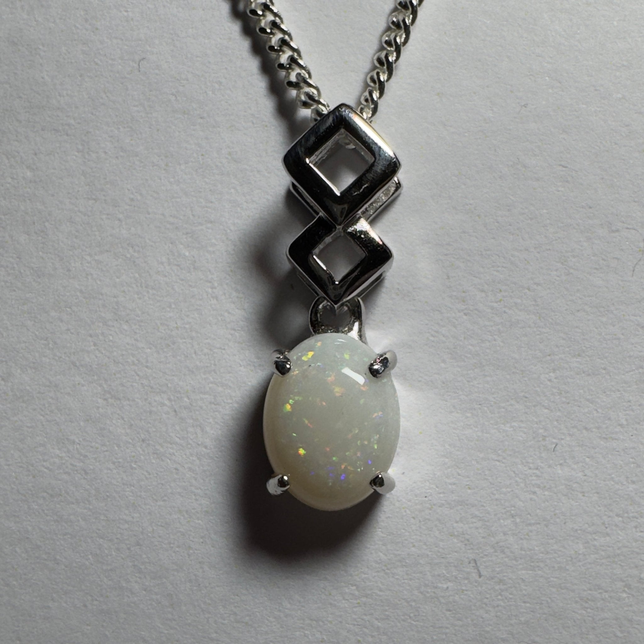 Whitehaven Wonder ~ 1.2ct Coober Pedy Opal 925 Silver Pendant