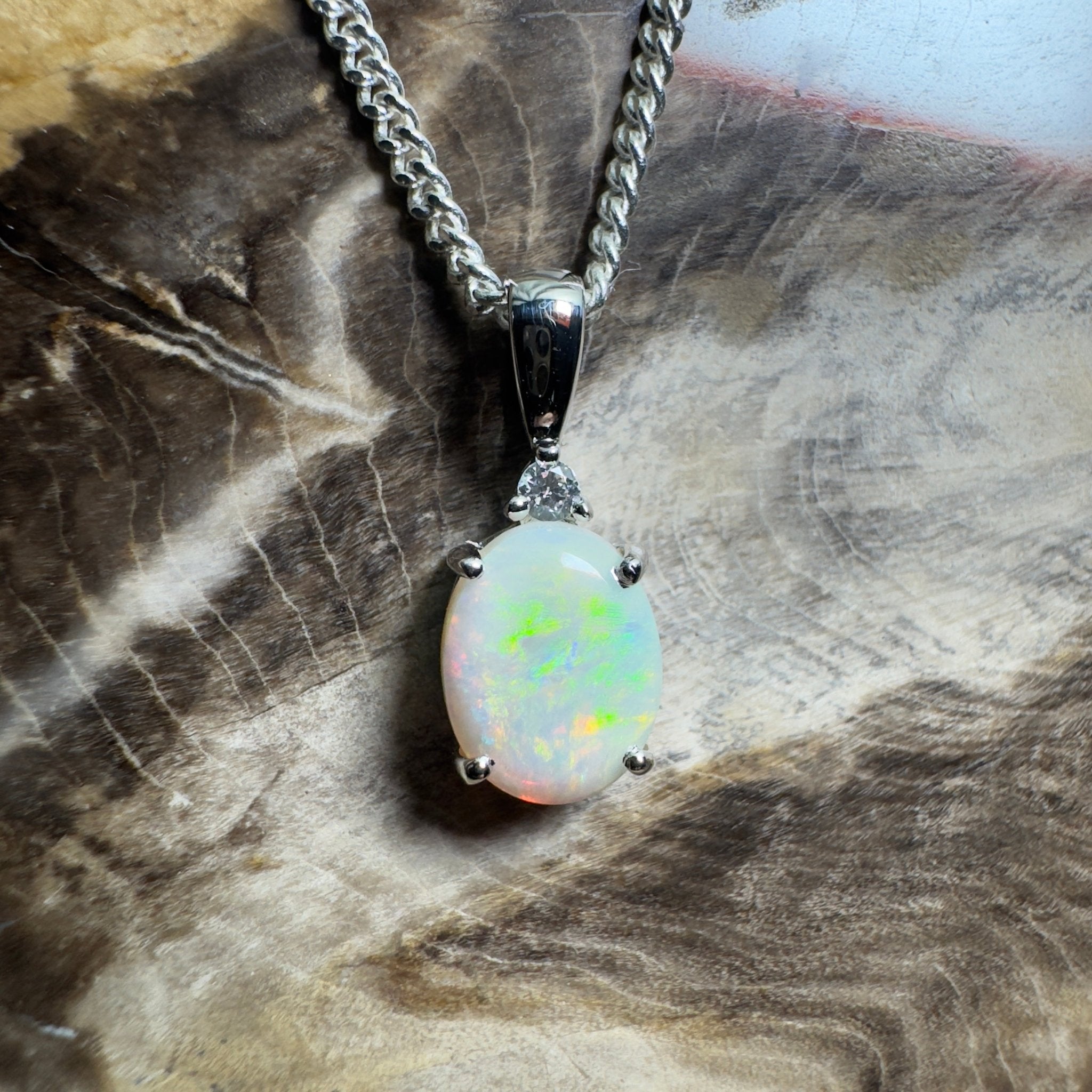 Woomera Skies ~ 1ct Coober Pedy Opal 925 Silver Pendant