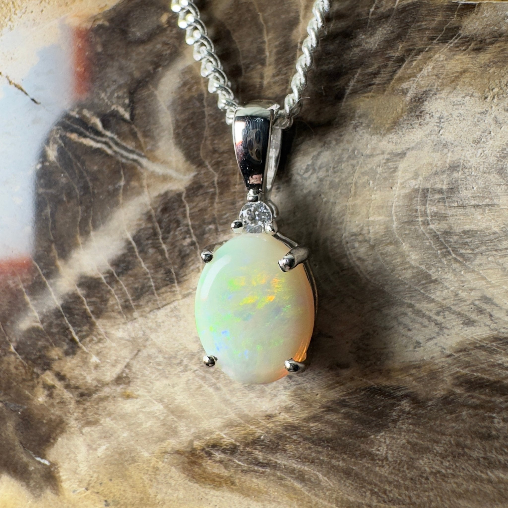 Woomera Skies ~ 1ct Coober Pedy Opal 925 Silver Pendant